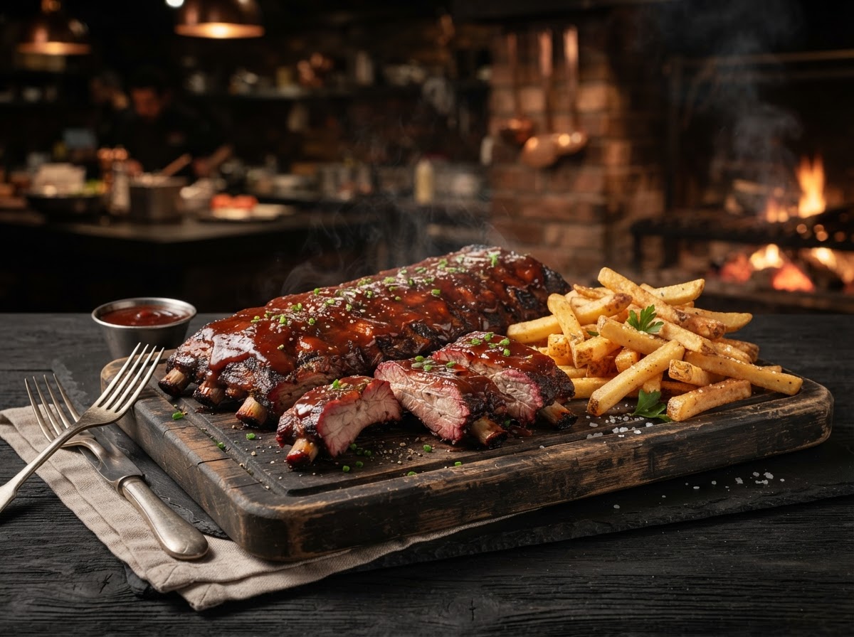 Costilla BBQ Ahumada a Leña
