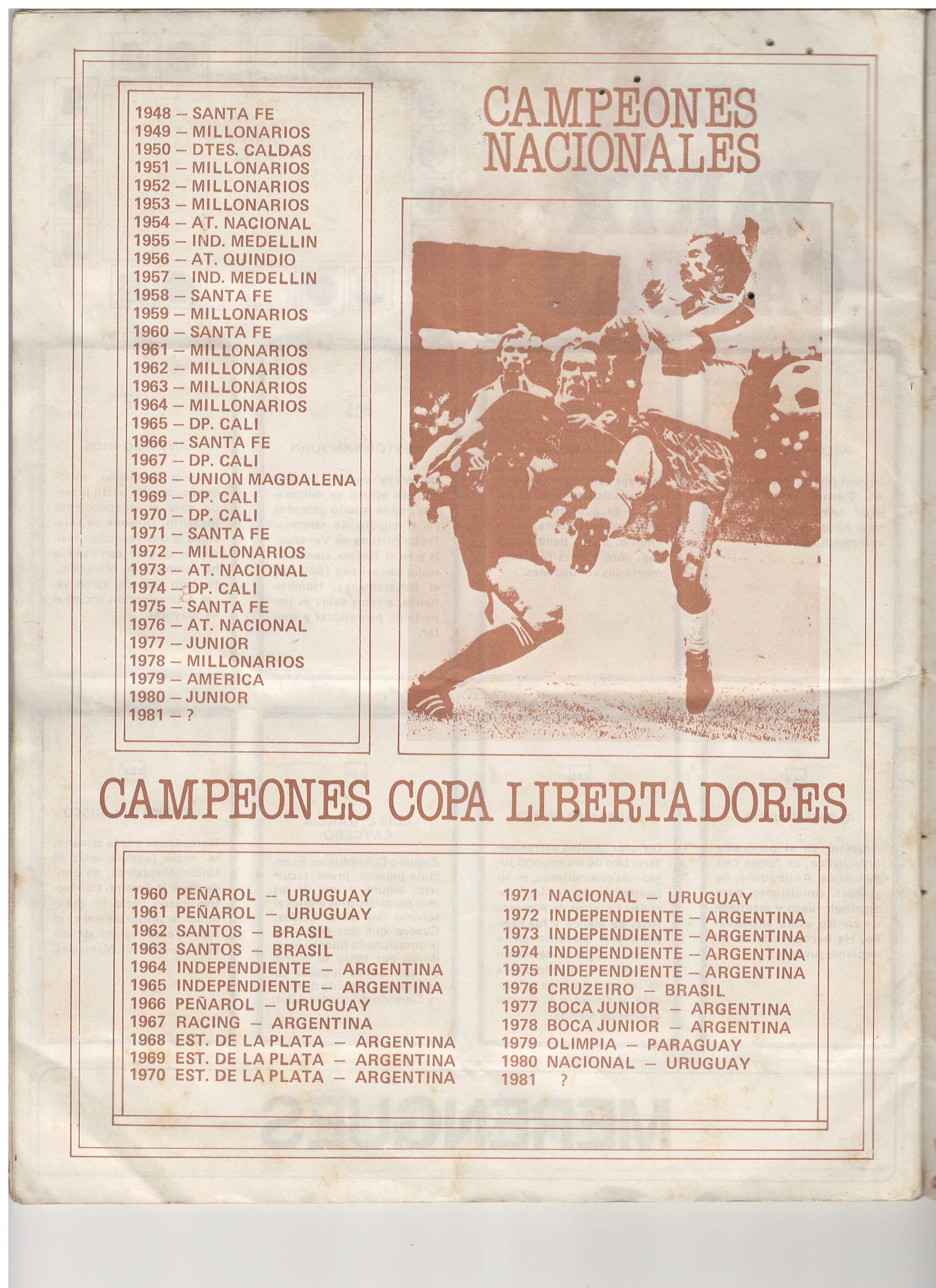 Campeones Nacionales y Campeones Copa Libertadores