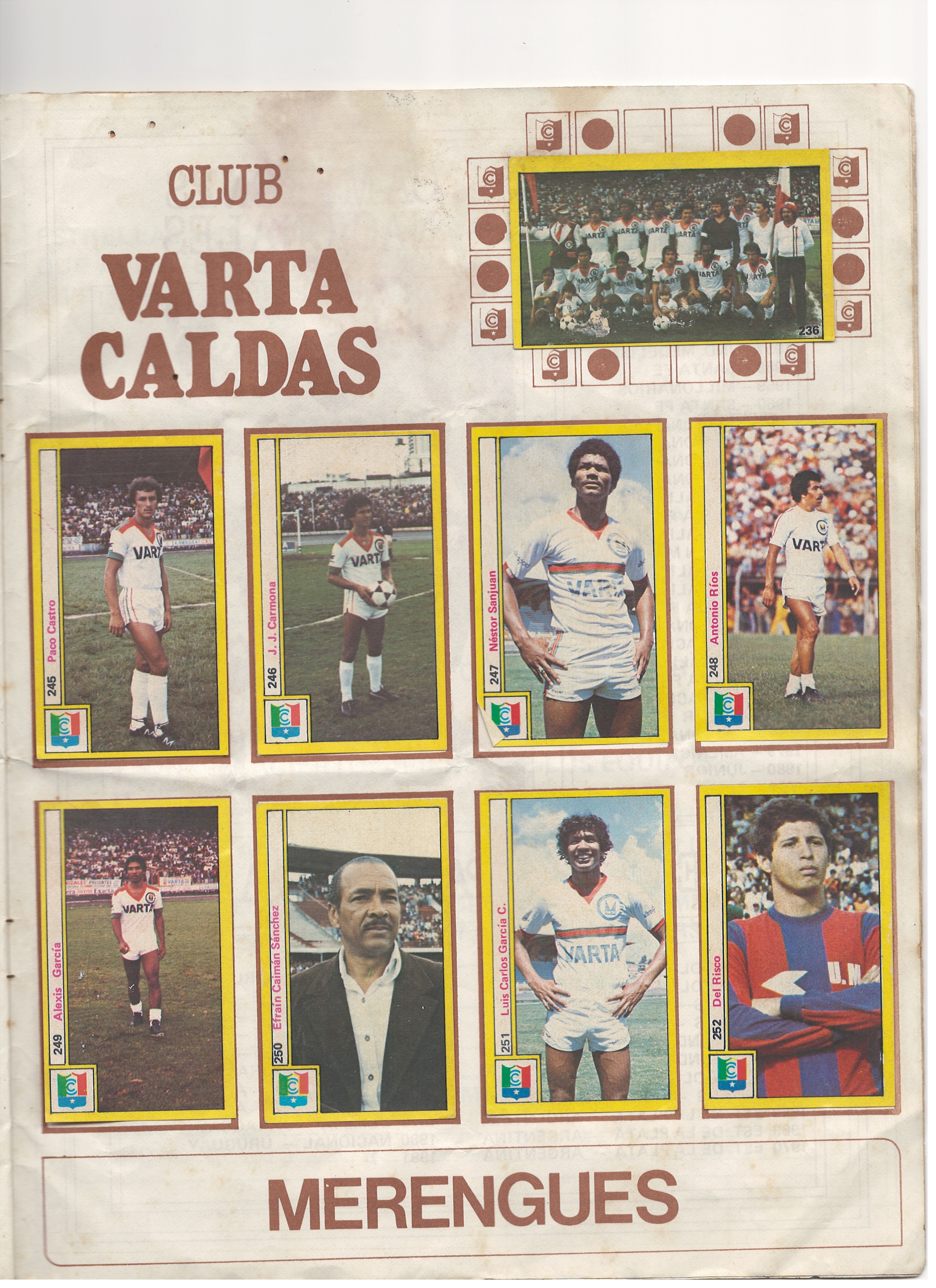 Club Varta Caldas — Página Segunda ('Merengues')
