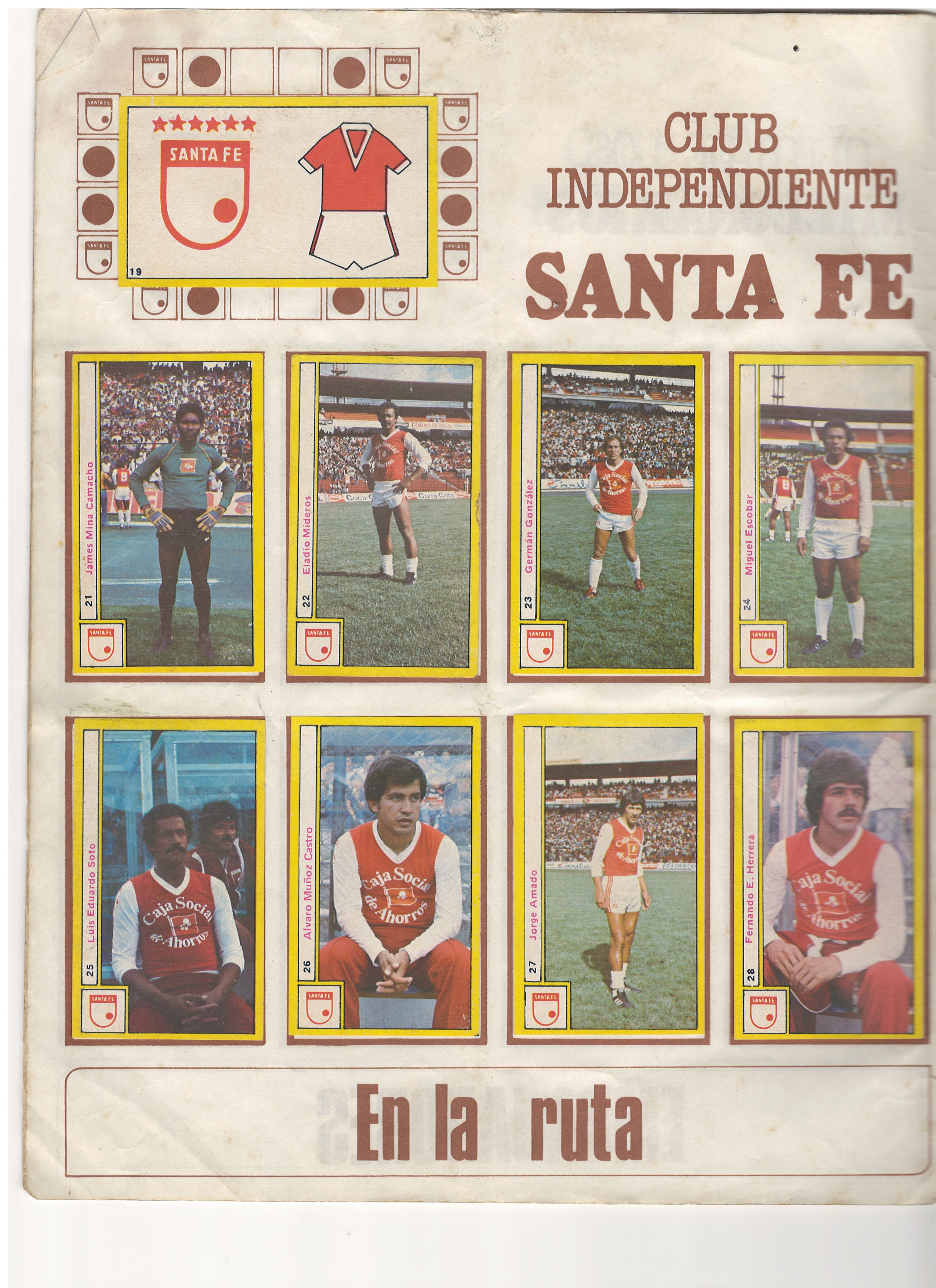 Club Independiente Santa Fe — Página Primera ('En la ruta')