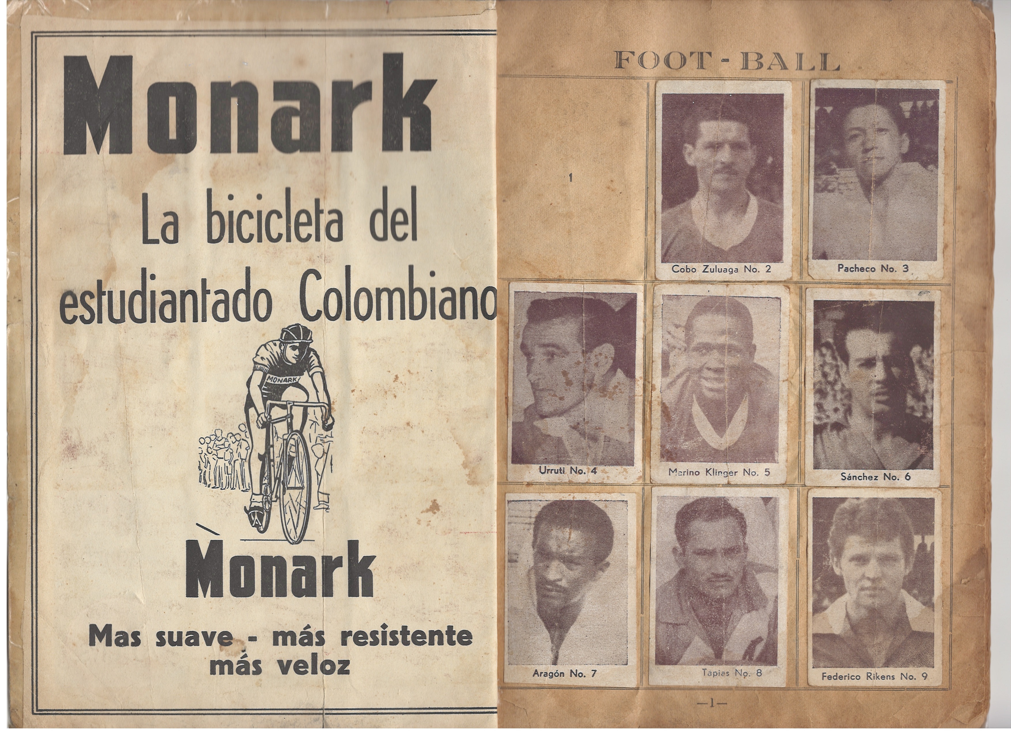 Página 1 — Sección Foot-Ball (Láminas N.º 2 a 9)