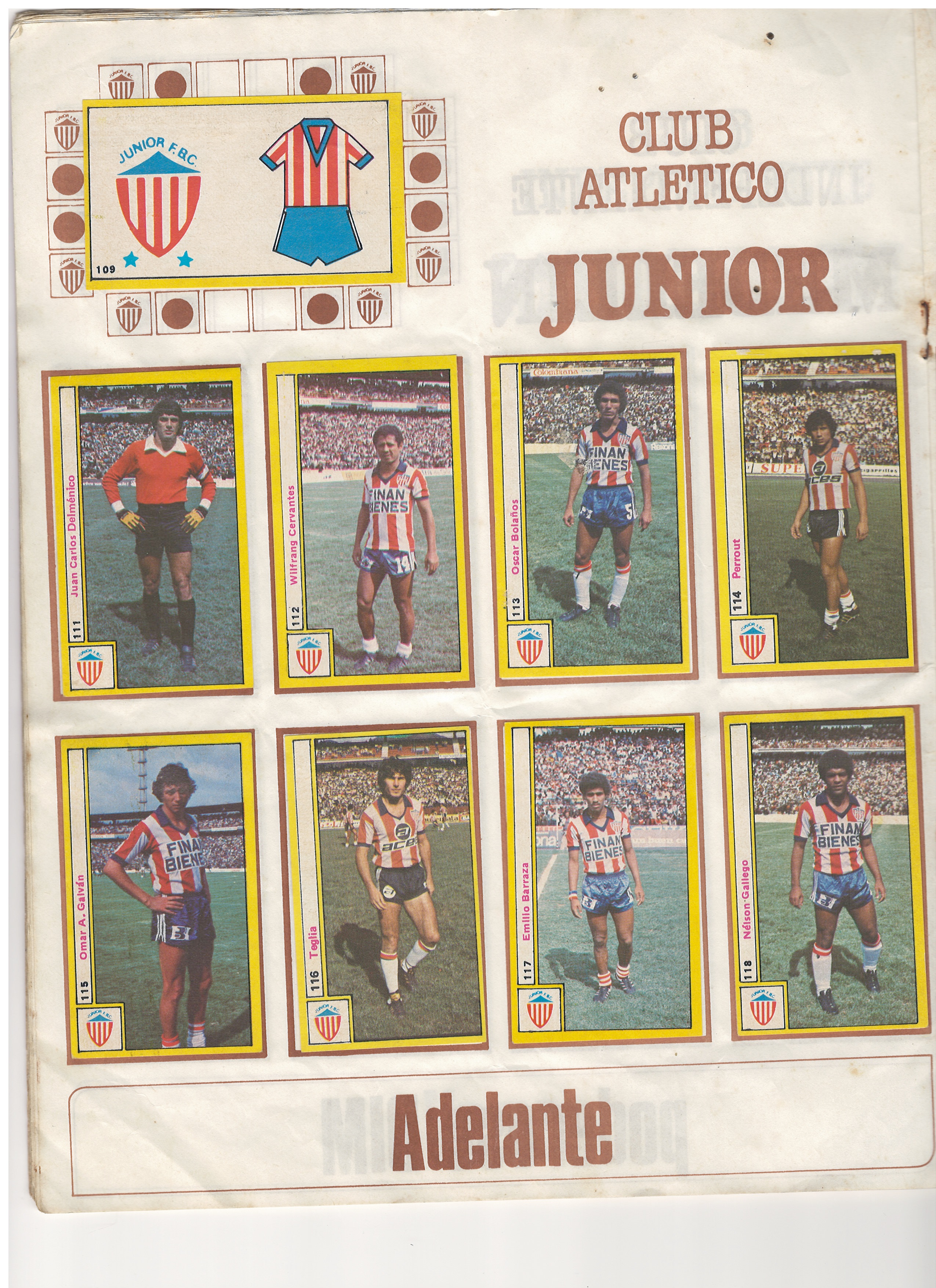Club Atlético Junior — Página Primera ('Adelante')