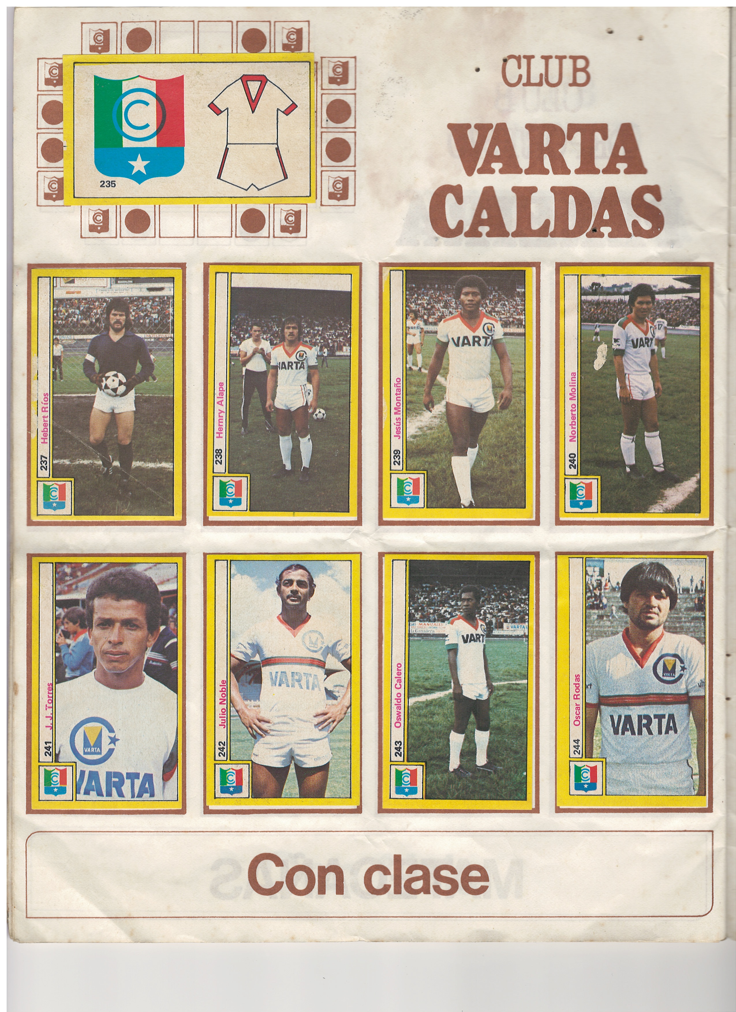 Club Varta Caldas — Página Primera ('Con clase')