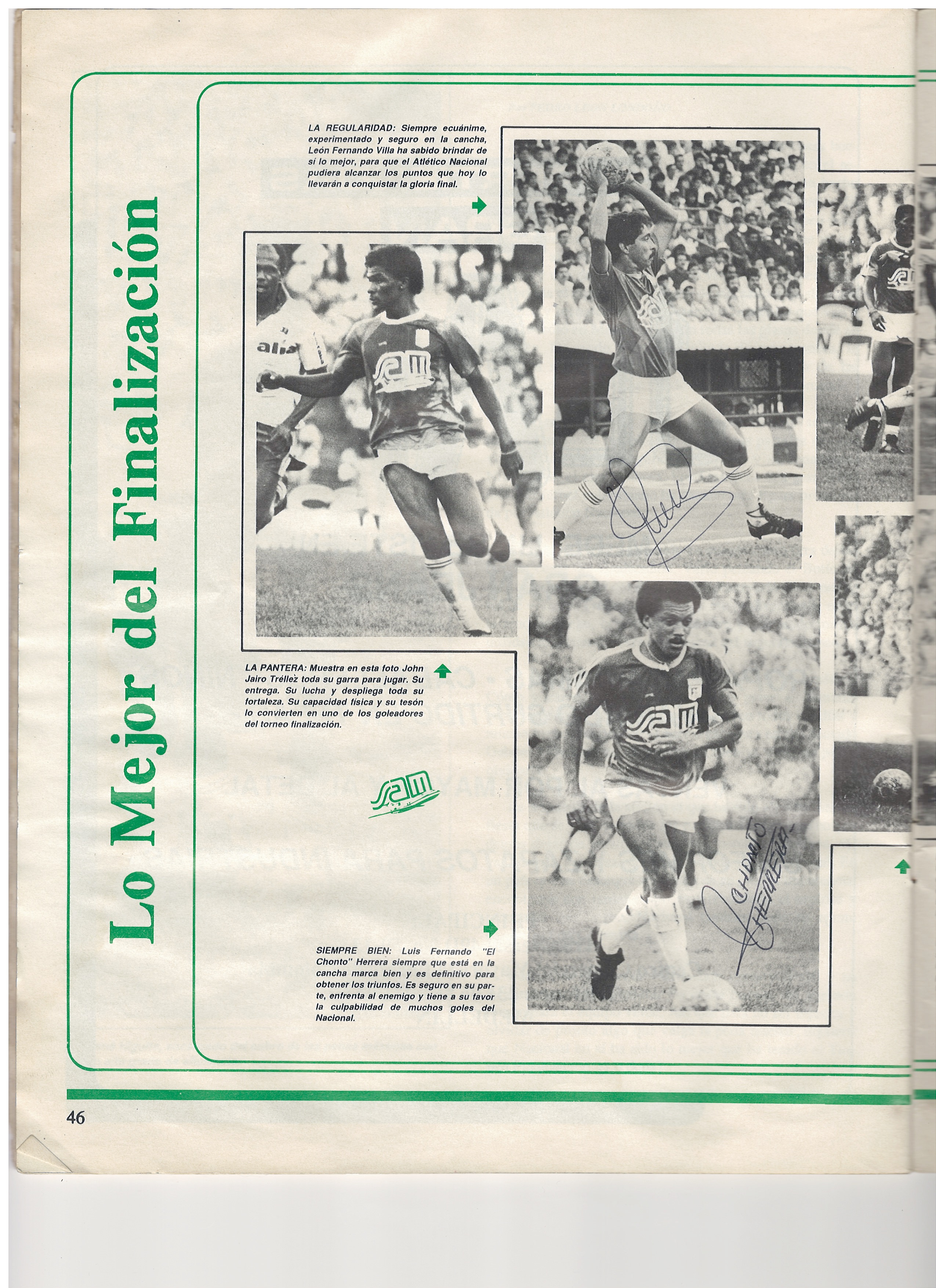 Página 46 — «Lo Mejor del Finalización» con Autógrafo de Chonto Herrera