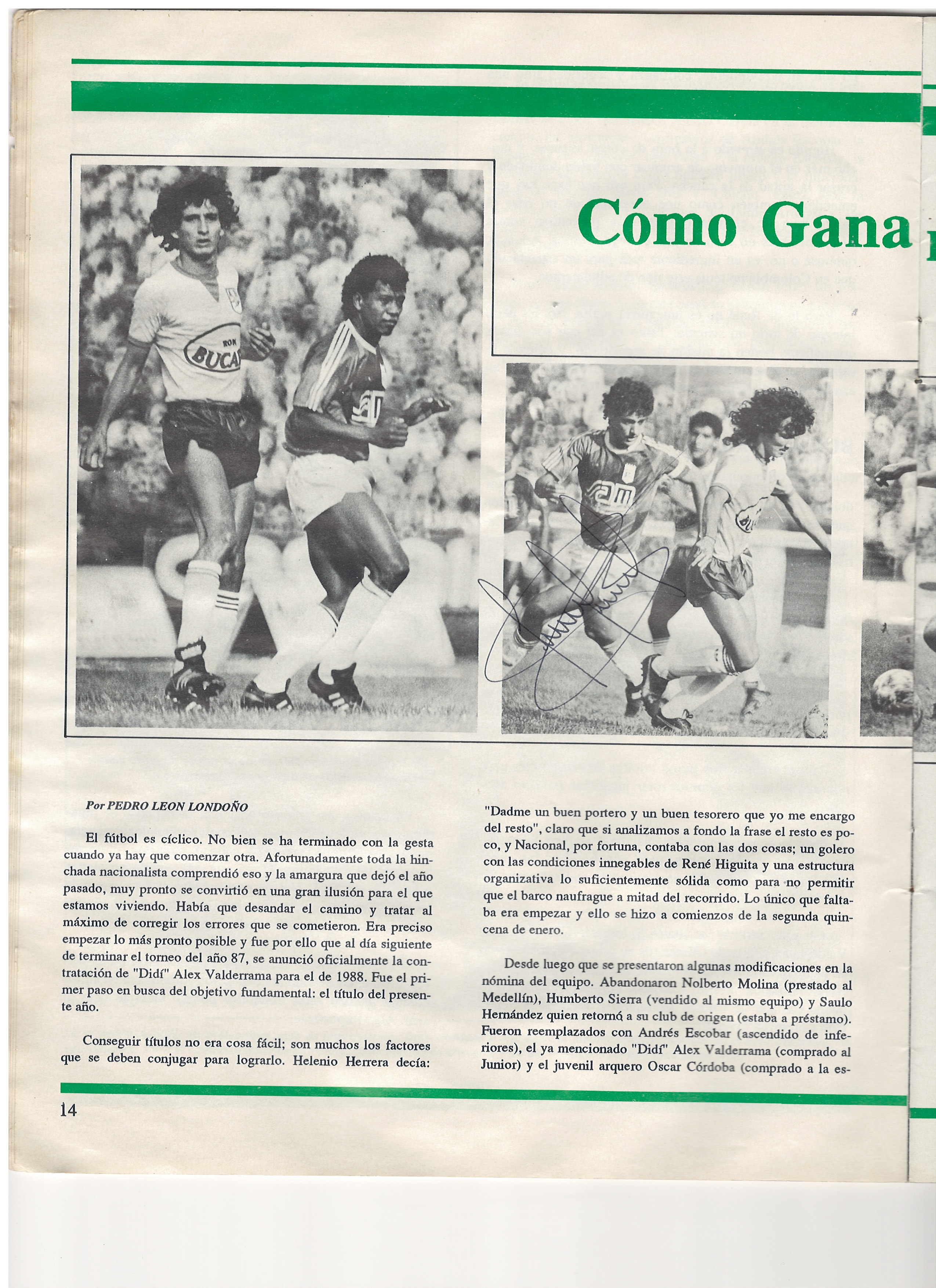 Página 14 — «Cómo Ganamos el Torneo Apertura» con Autógrafo Original