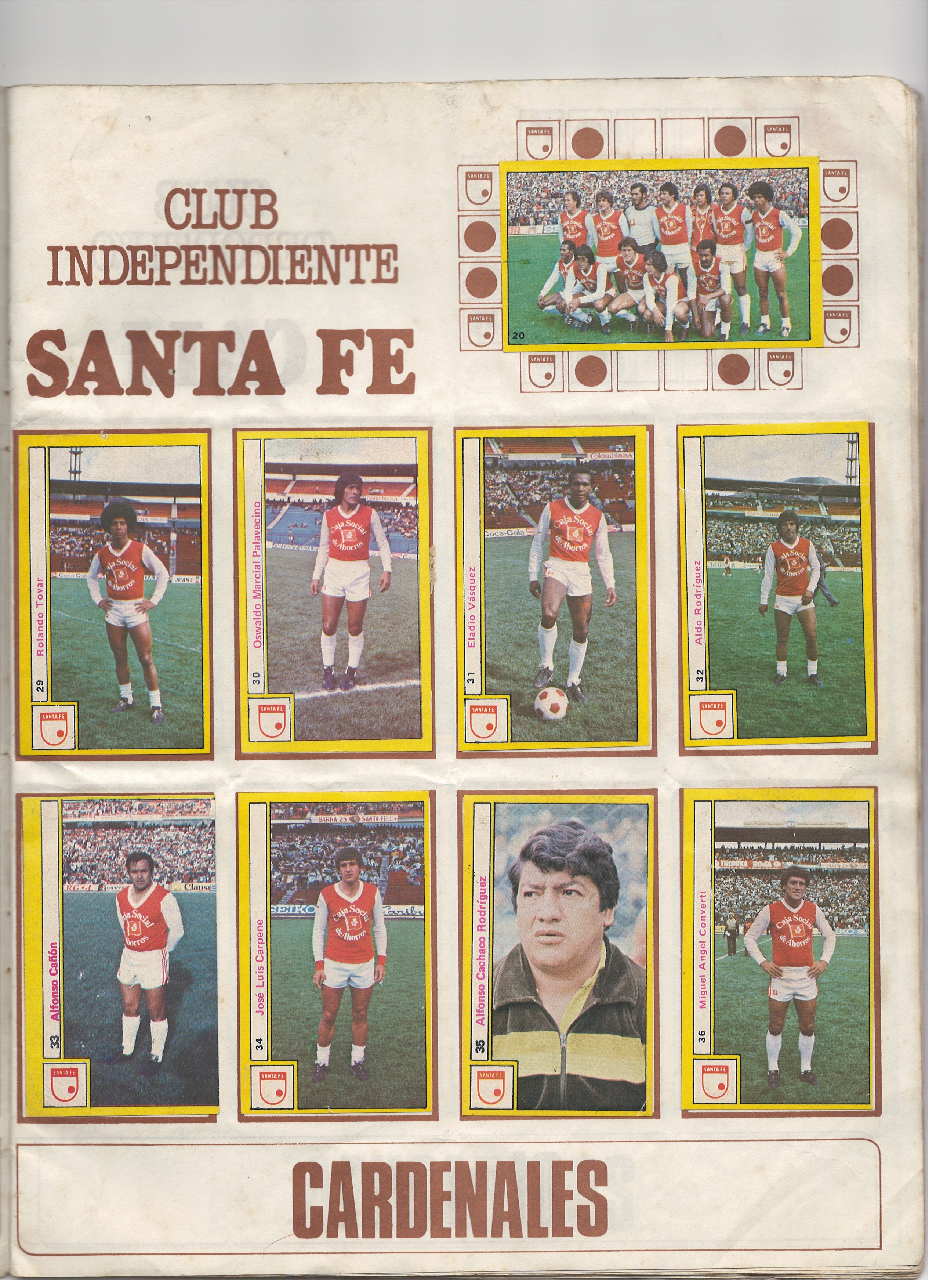 Club Independiente Santa Fe — Página Segunda ('Cardenales')