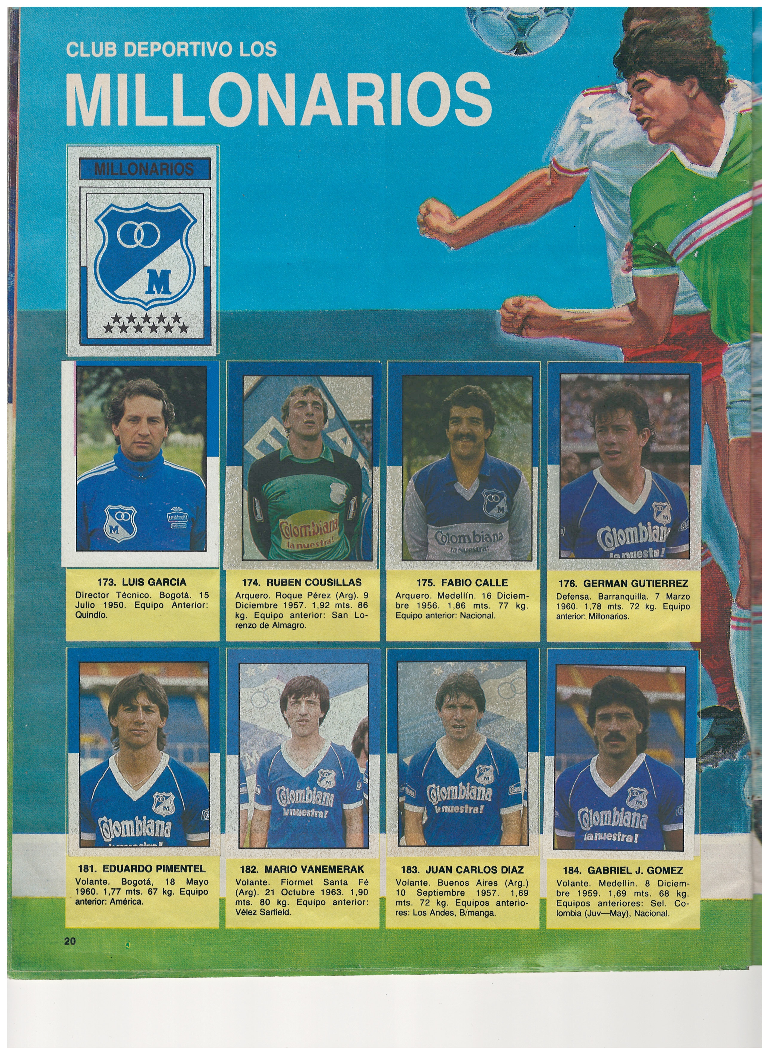 Página 20 — Club Deportivo Los Millonarios (Página Primera)