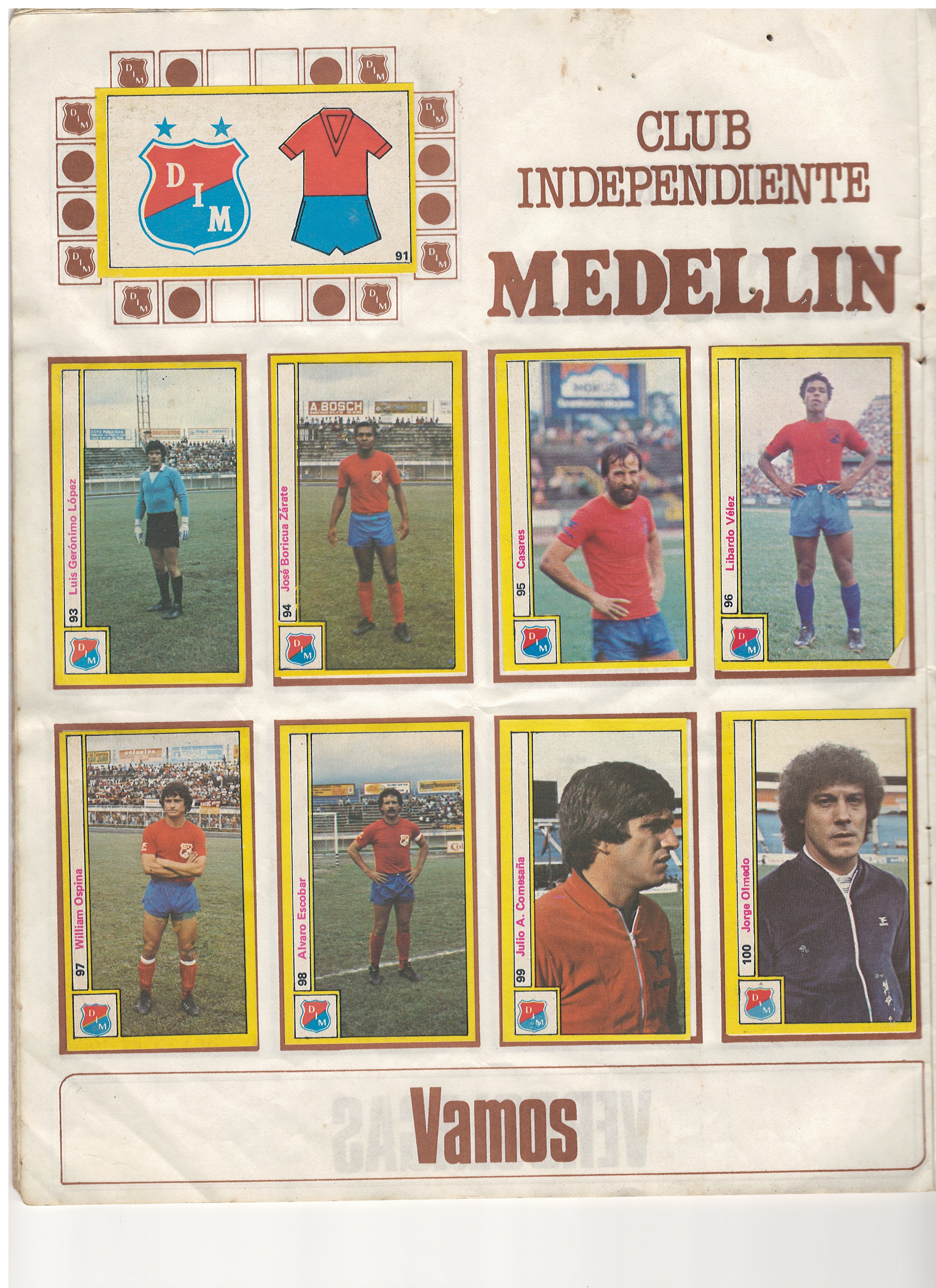 Club Independiente Medellín — Página Primera ('Vamos')