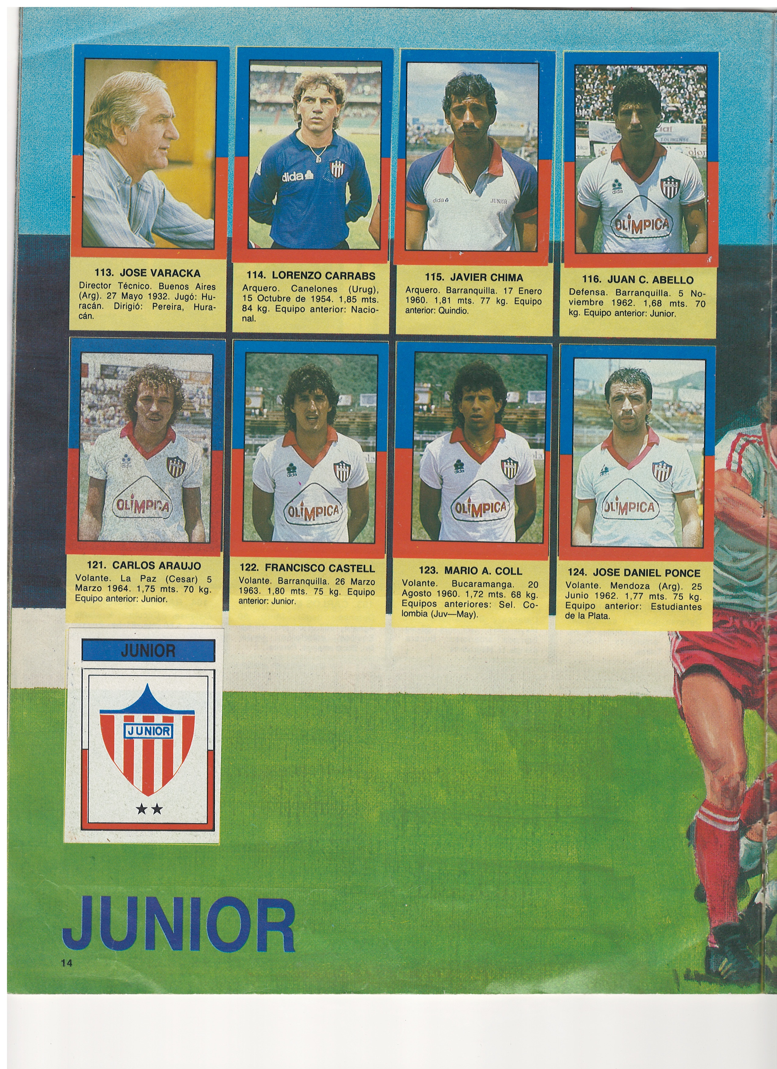 Página 14 — Club Atlético Junior (Página Primera)