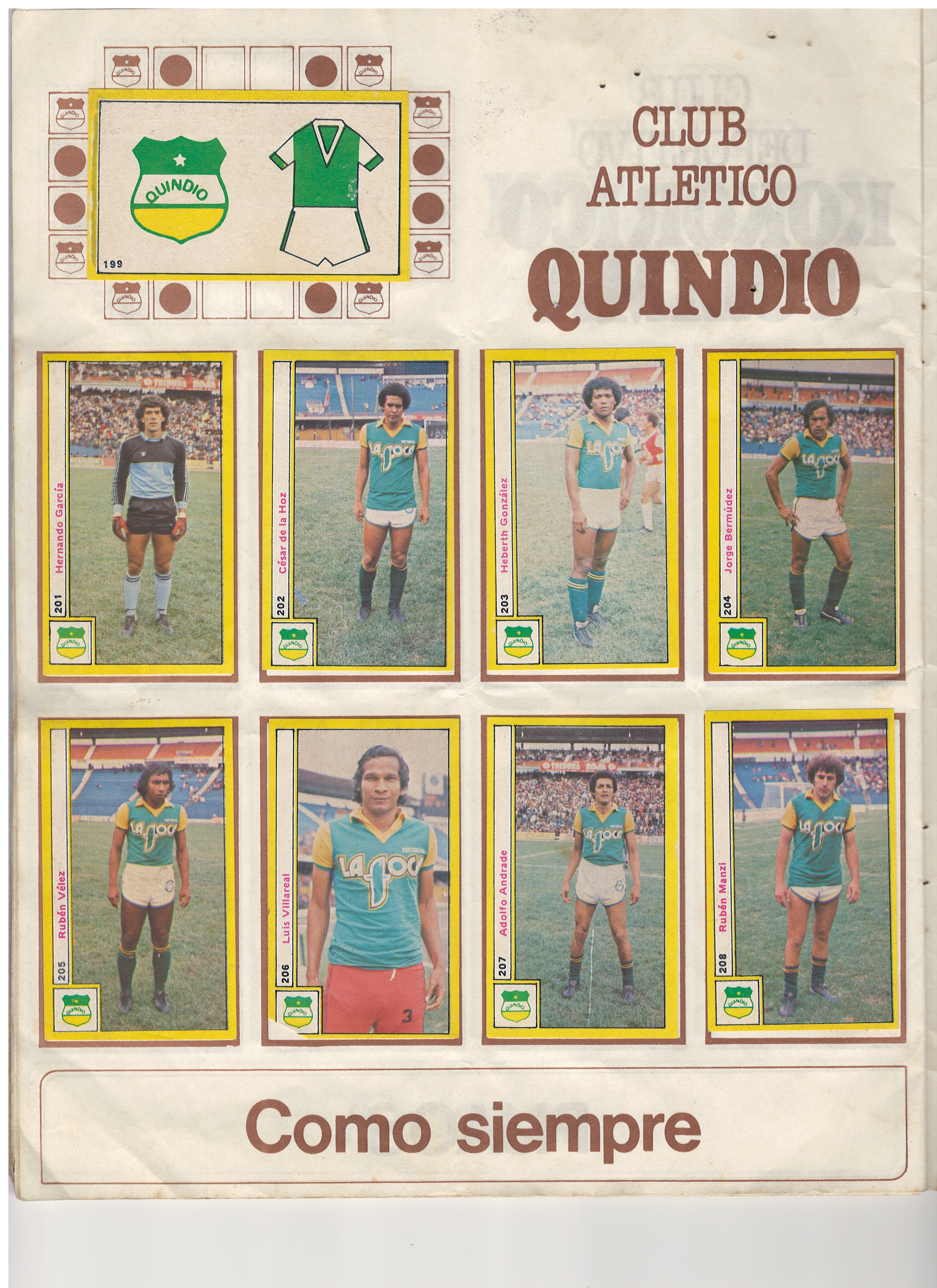 Club Atlético Quindío — Página Primera ('Como siempre')