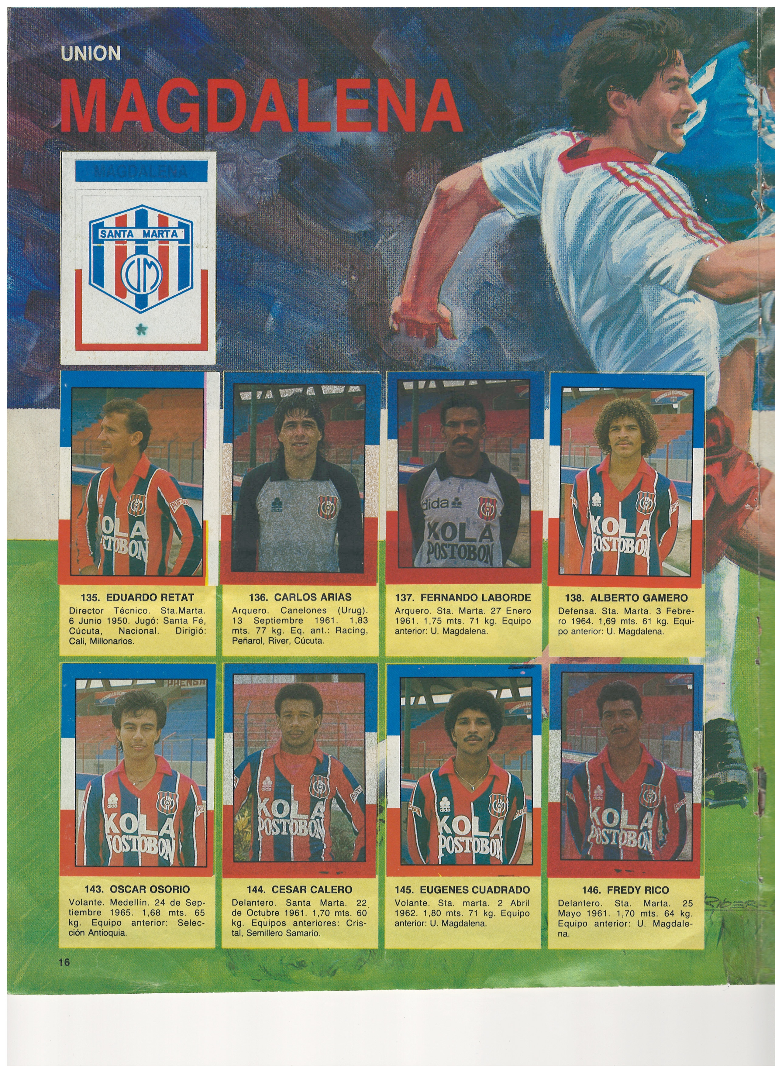 Página 16 — Club Deportivo Unión Magdalena (Página Primera)