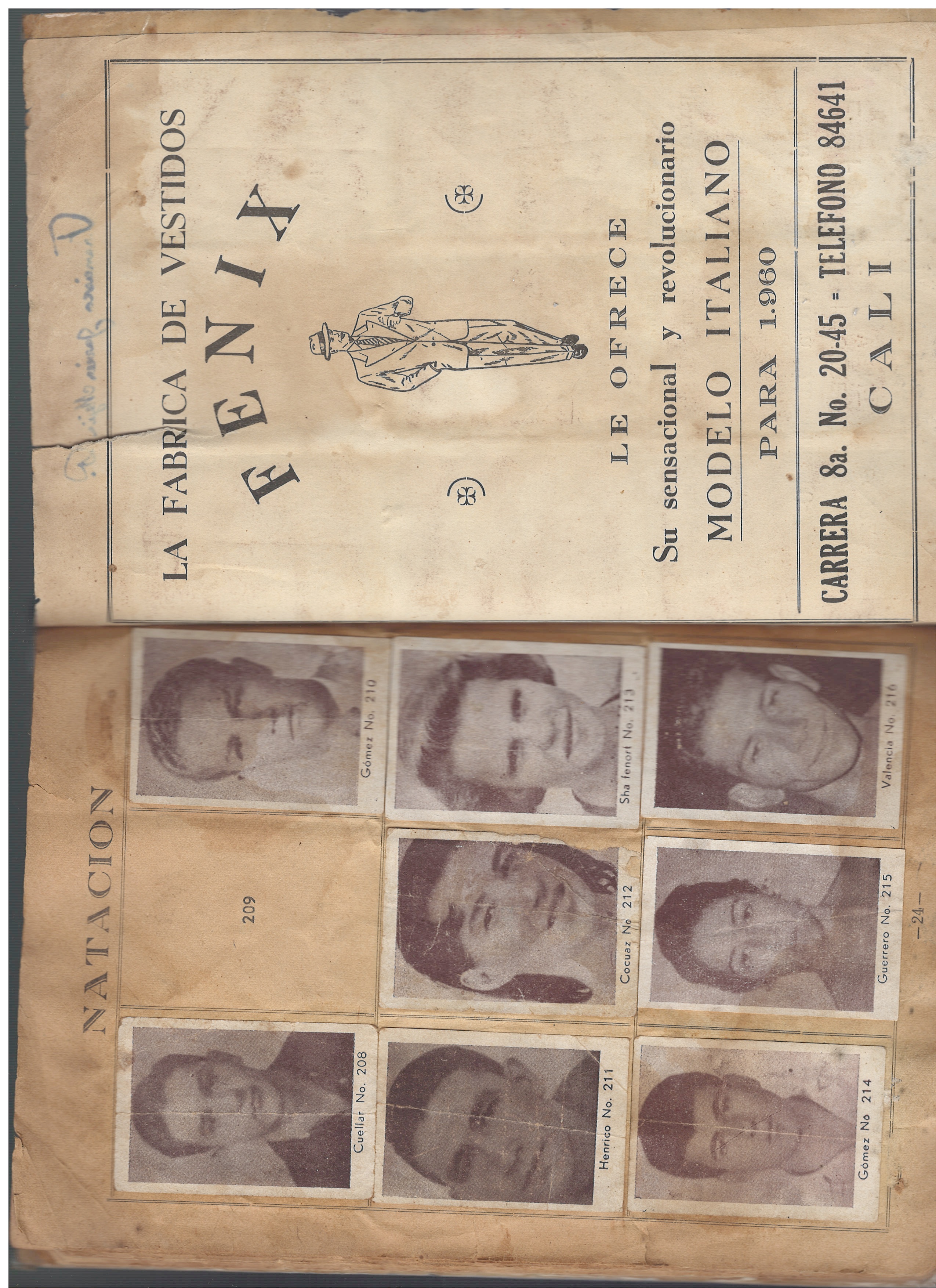 Página 24 y Publicidad Interior — Natación (N.º 208 a 216) y Fábrica Fénix