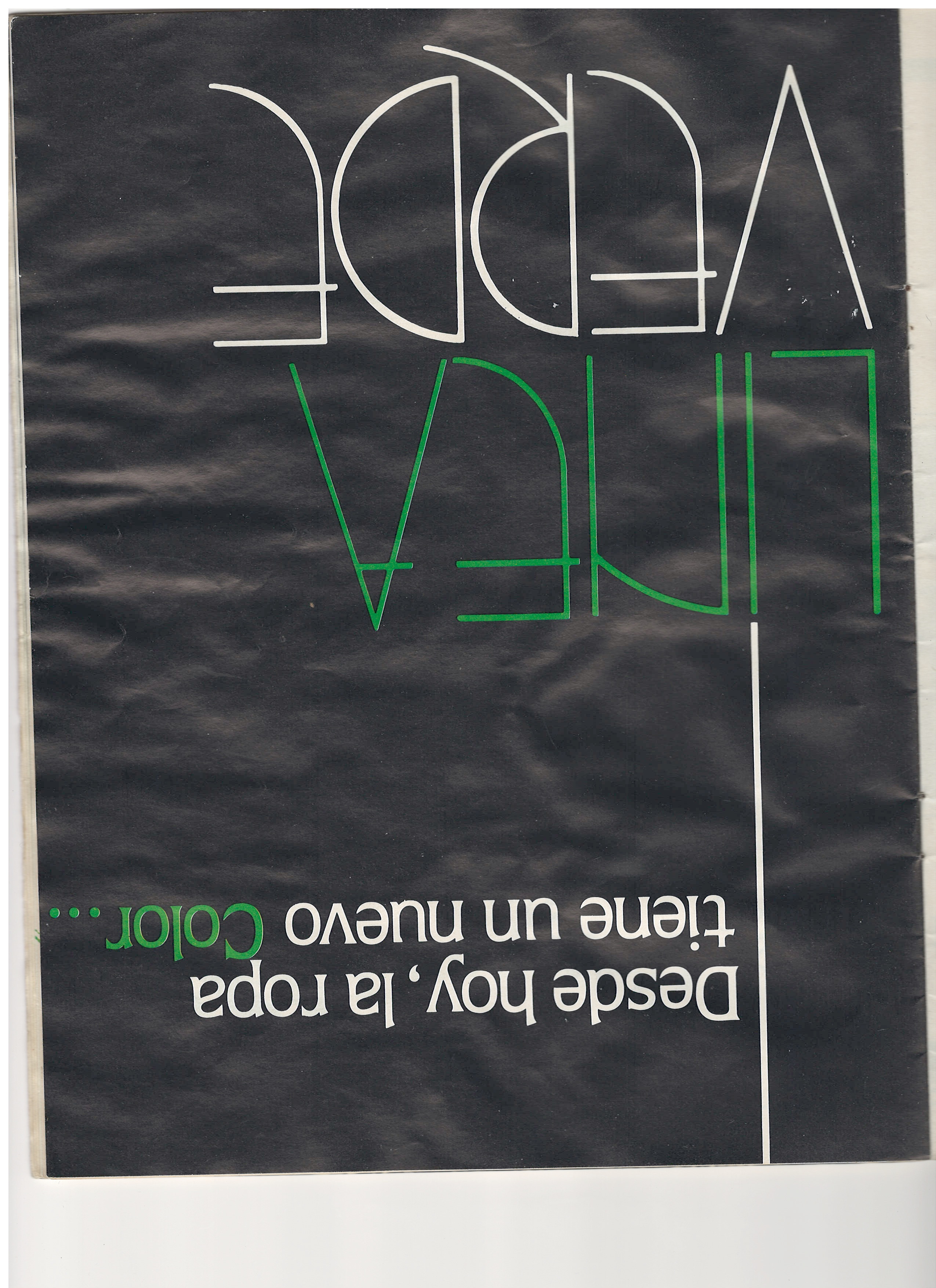 Página Publicitaria — «Línea Verde: Desde hoy, la ropa tiene un nuevo Color...»