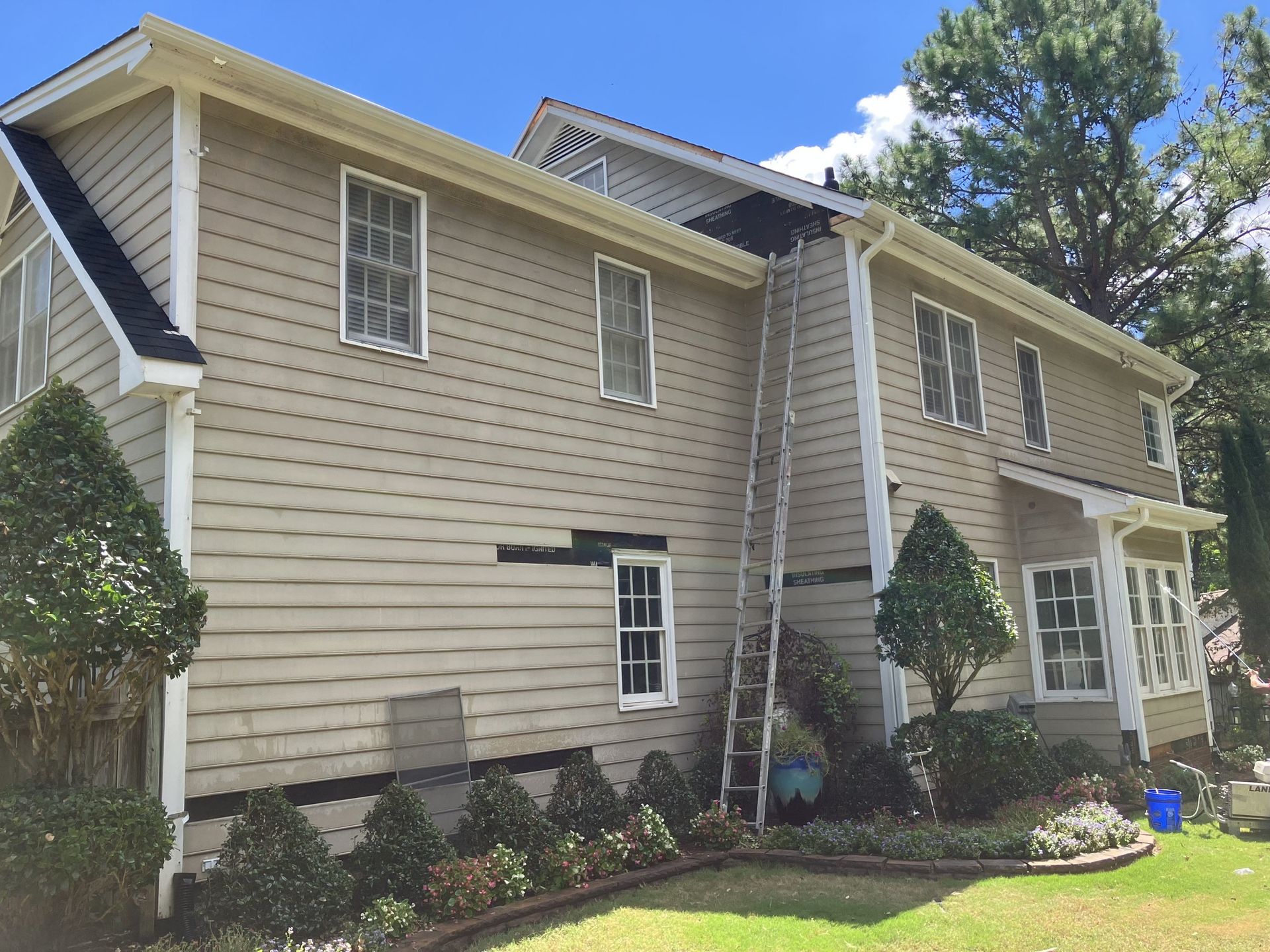 Exterior prep — siding repair before painting
