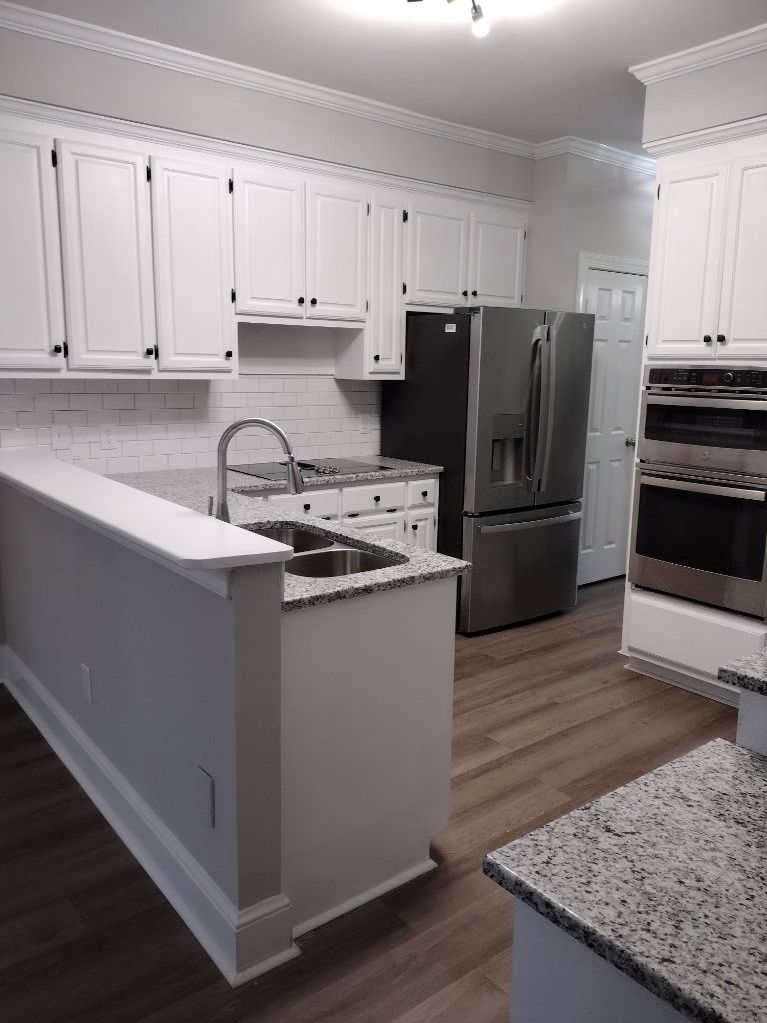 Grand Oaks kitchen second angle in Chapel Hill after painting