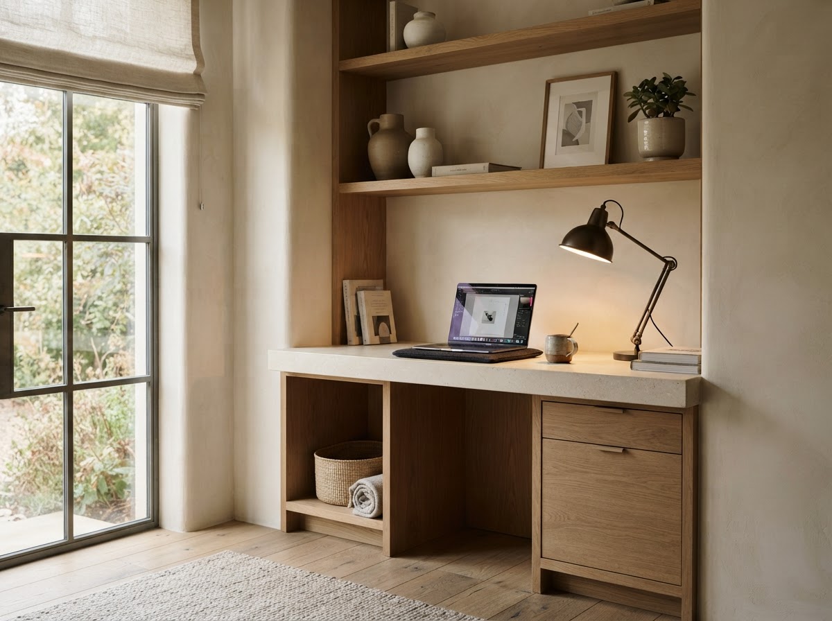 Bespoke custom-built workspace detail reflecting tailored digital solutions