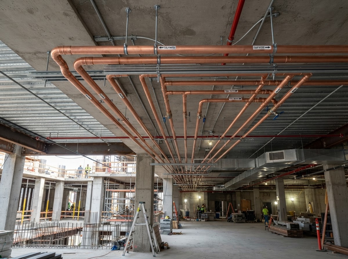 Commercial repiping and water line replacement work