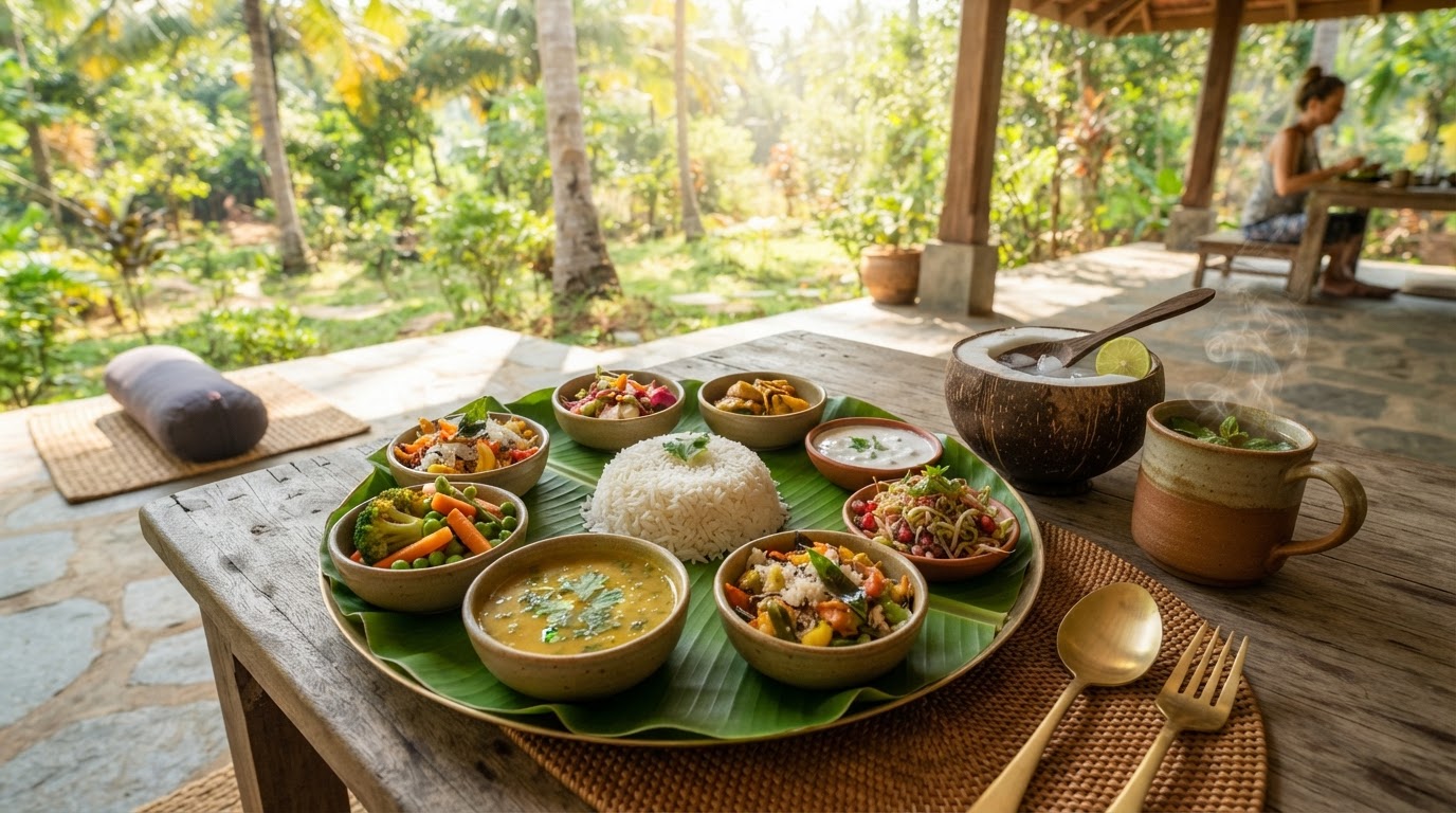 Sattvic Ayurvedic Meal in Goa Sarvaguna Yoga