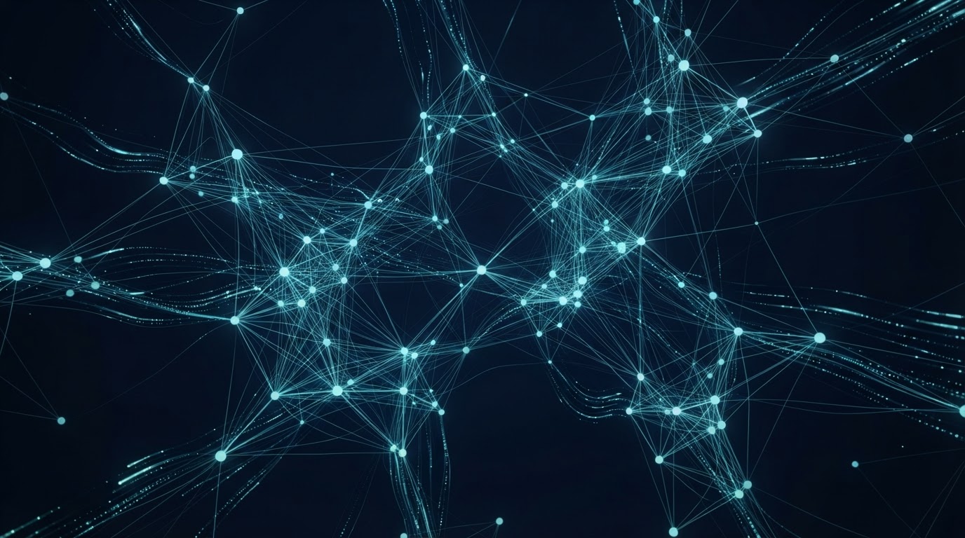 Abstract connected AI systems network