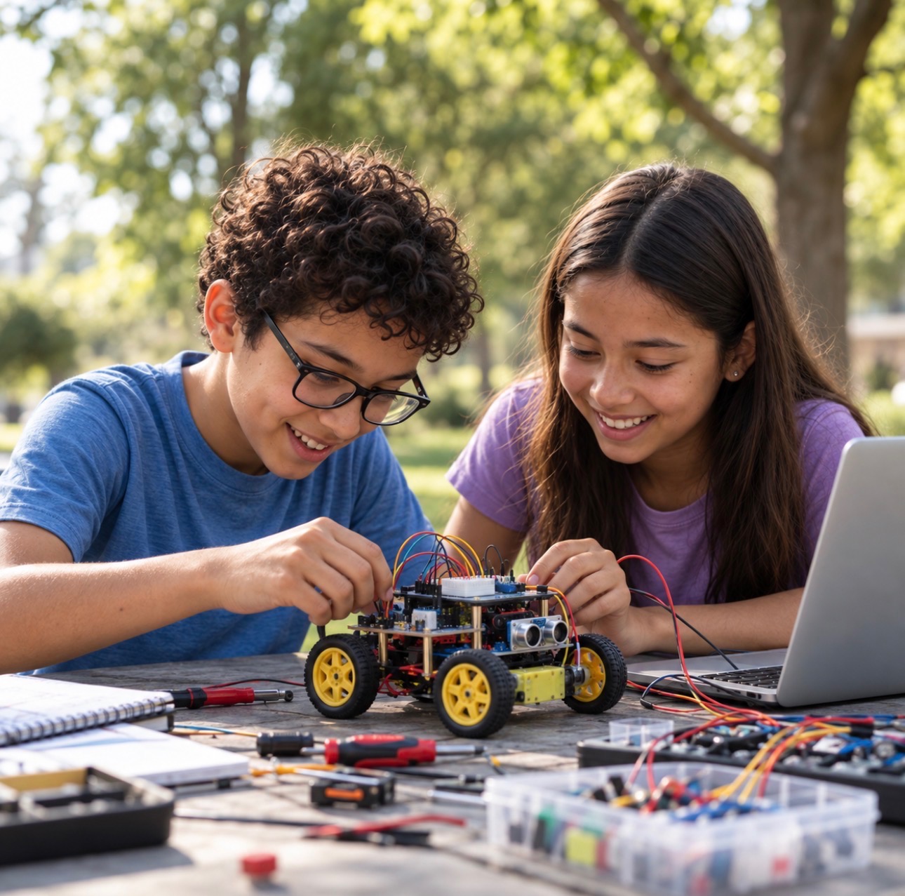 Homeschool learning pods - robotics and STEM collaboration