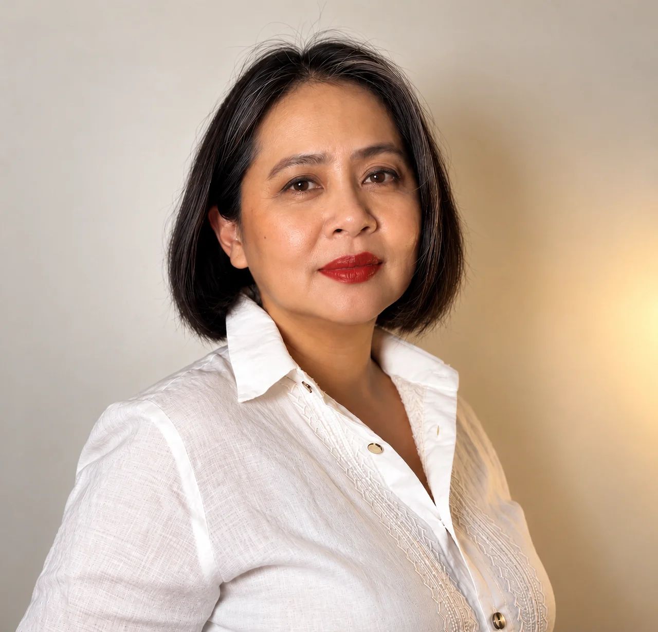 Fides Aguirre-Macalindong close-up portrait