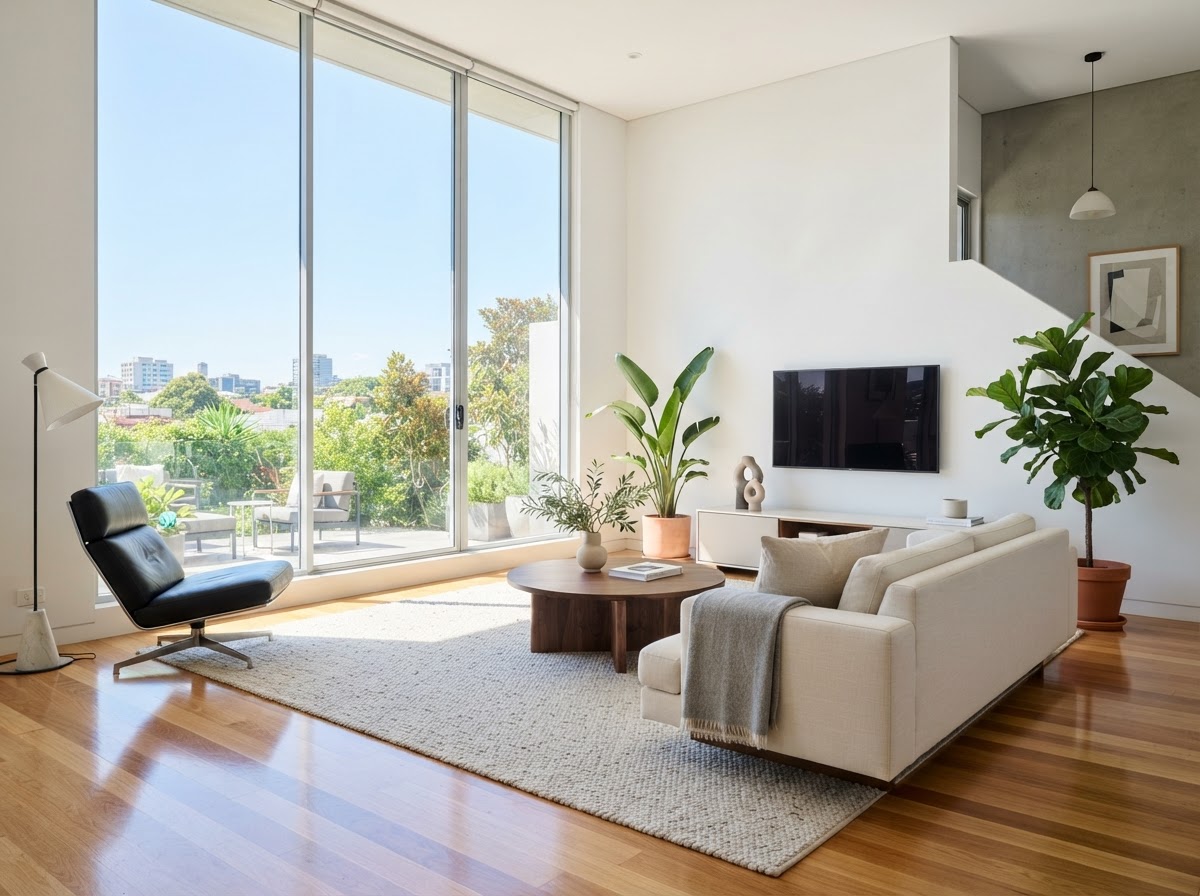 Professional cleaning of a beautiful property interior