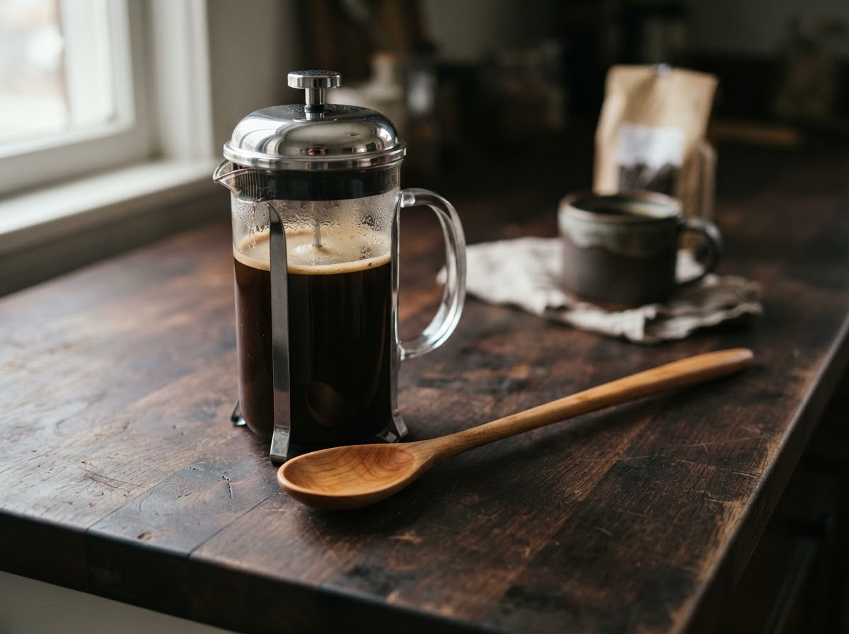 The Maple French Press Spoon — handmade maple french press & smoothie spoon from Derby Line, Vermont