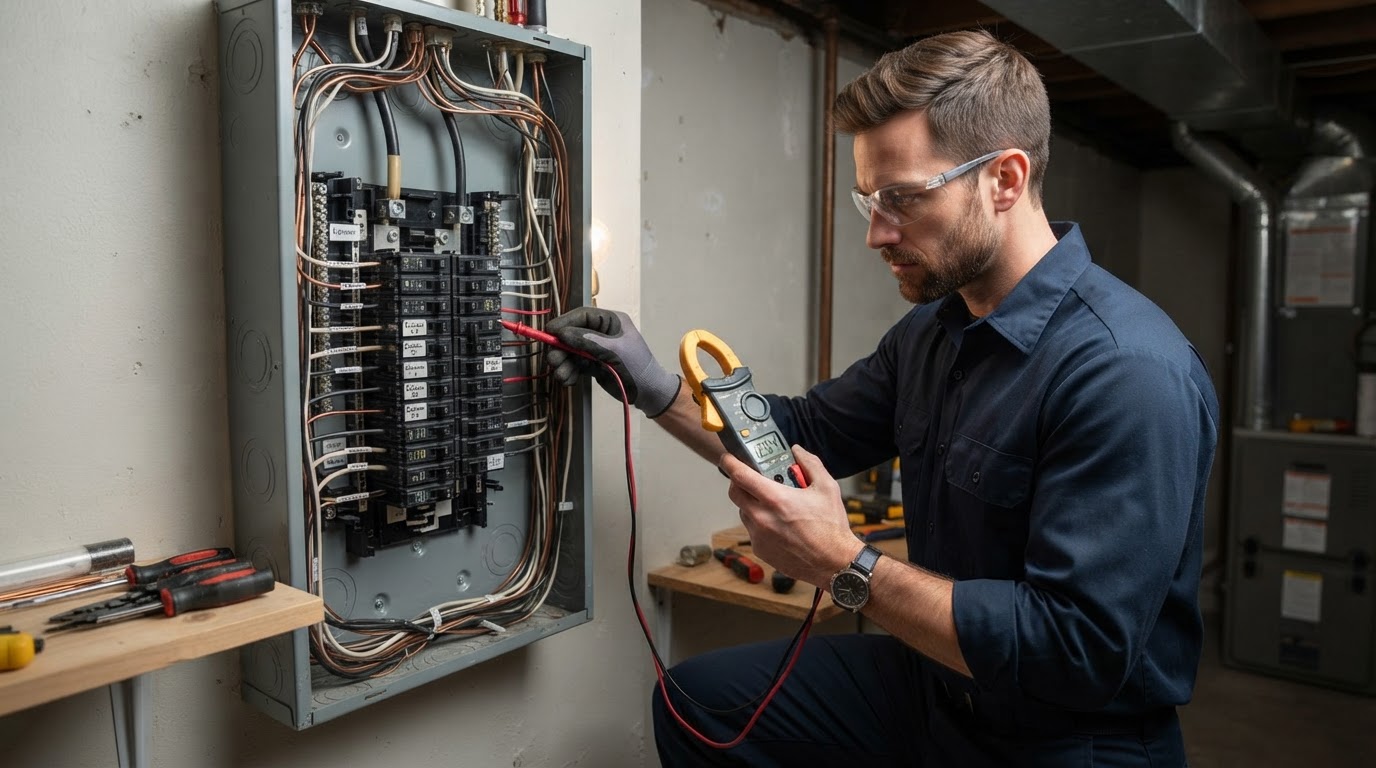 Évaluation de capacité d'un panneau électrique par un électricien