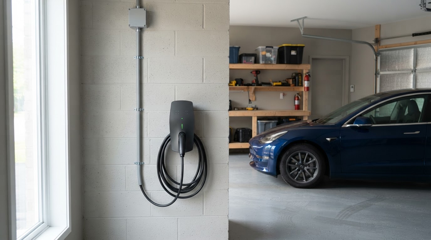 Installation d'une borne de recharge résidentielle à Montréal