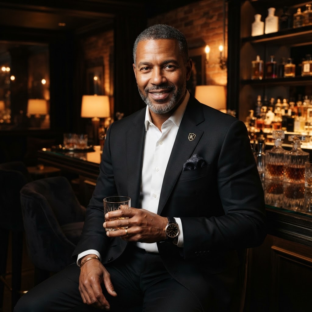 Black Da Scent God Founder in Luxury Tailored Attire