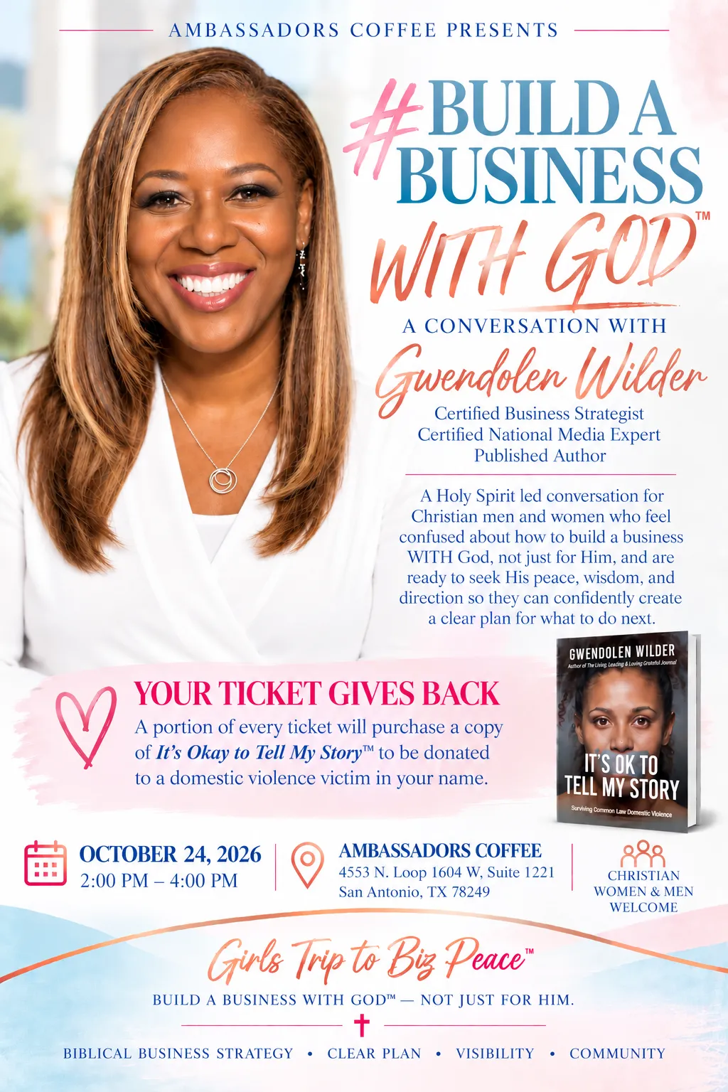 In-Person Build a Business WITH Godβ’ Experience β October 24, 2026 event graphic