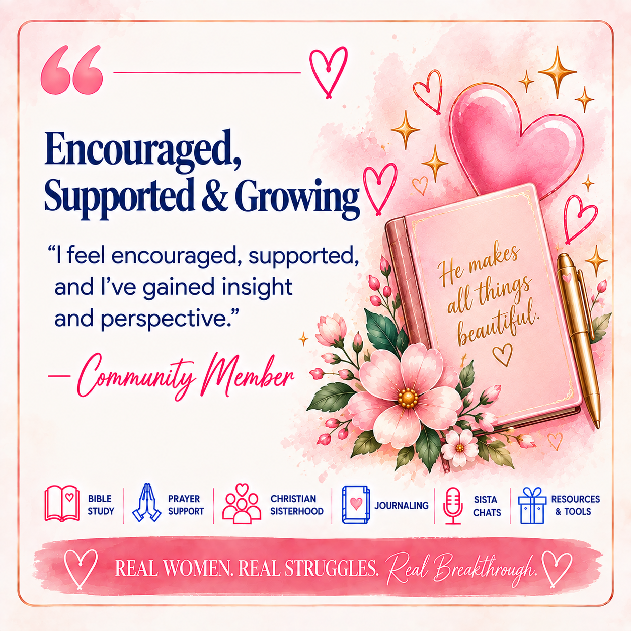 Community Member β Encouraged, Supported & Growing