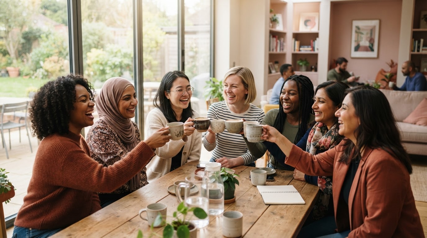 Women of The LOLA gathered in joyful conversation