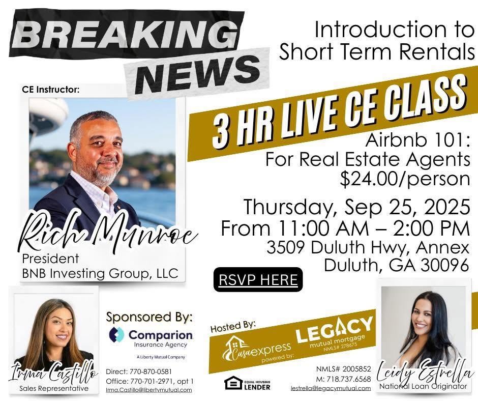 Airbnb 101: 3-Hour Live CE Class
