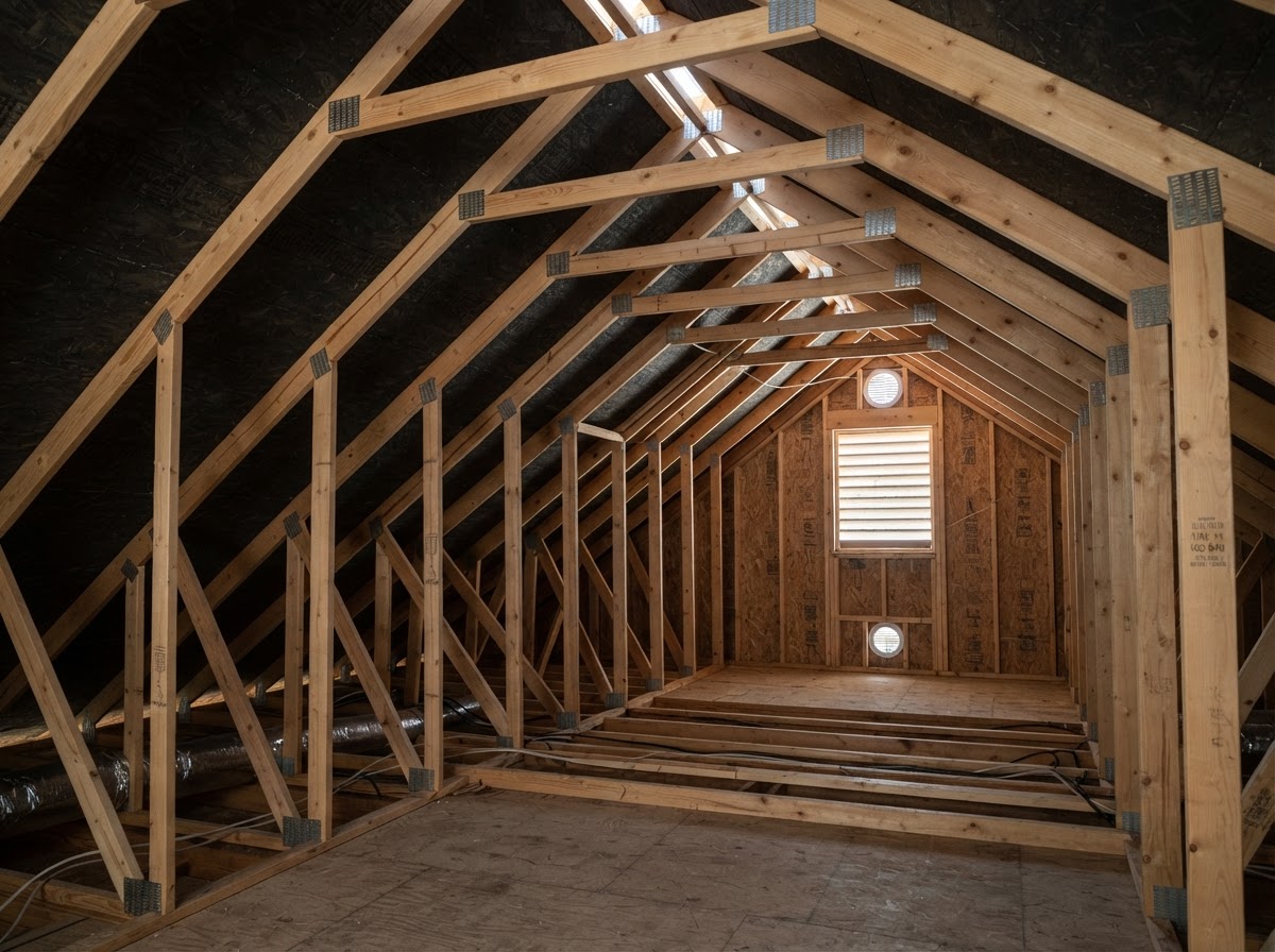 Residential attic framing and ventilation assessed before an insulation recommendation