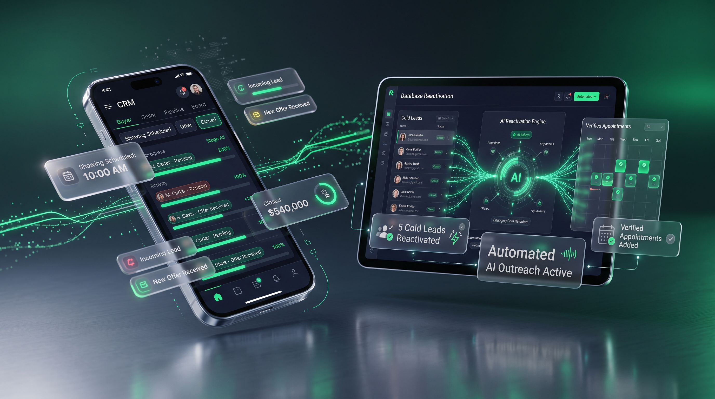 24/7 Commission System: Phone CRM and Tablet AI Reactivation Engine