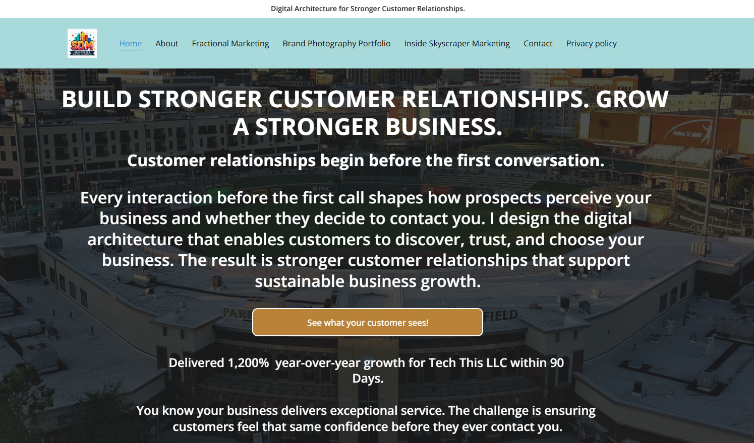Screenshot of the Skyscraper Digital Marketing website