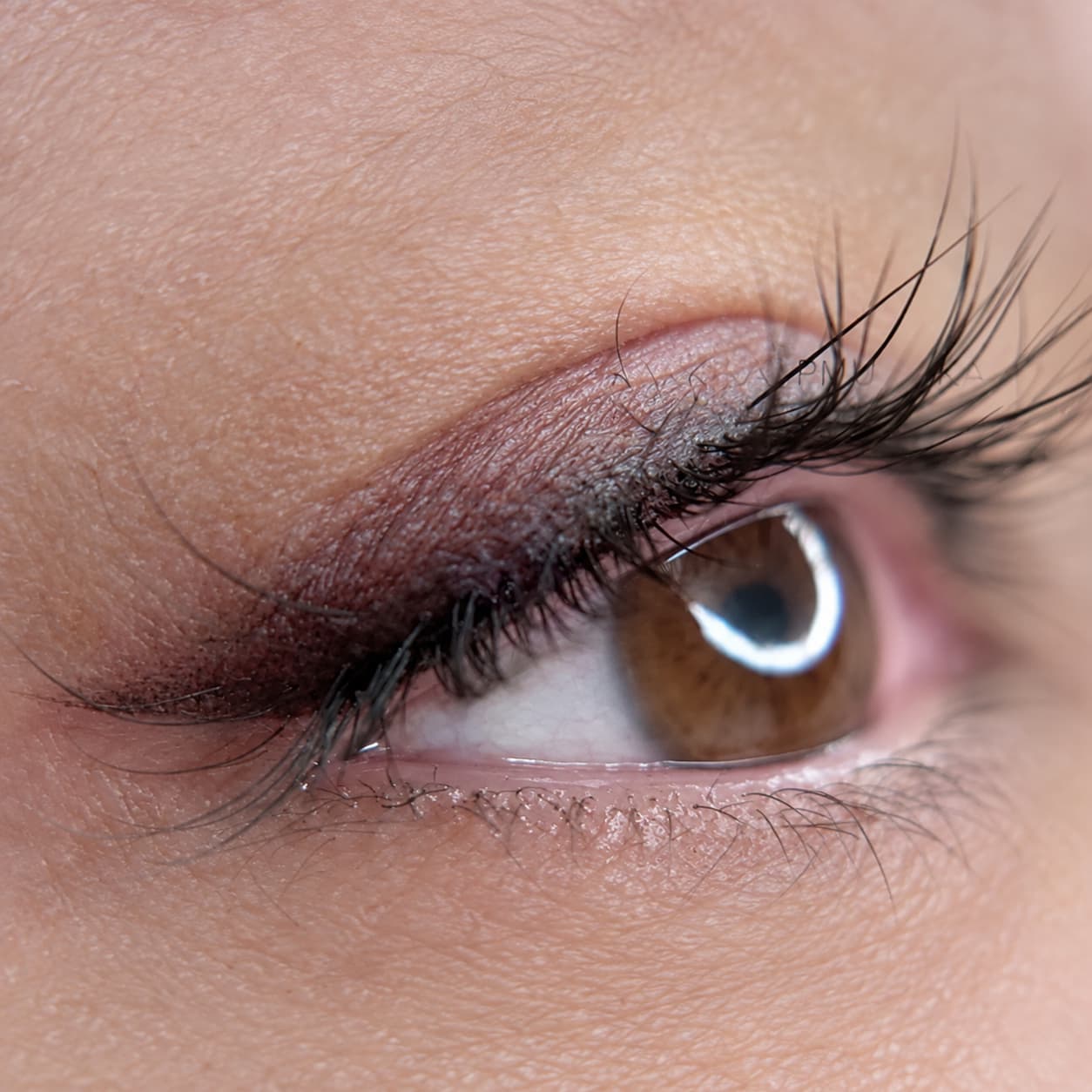 Misted eyeliner soft smoky wing healed permanent makeup result