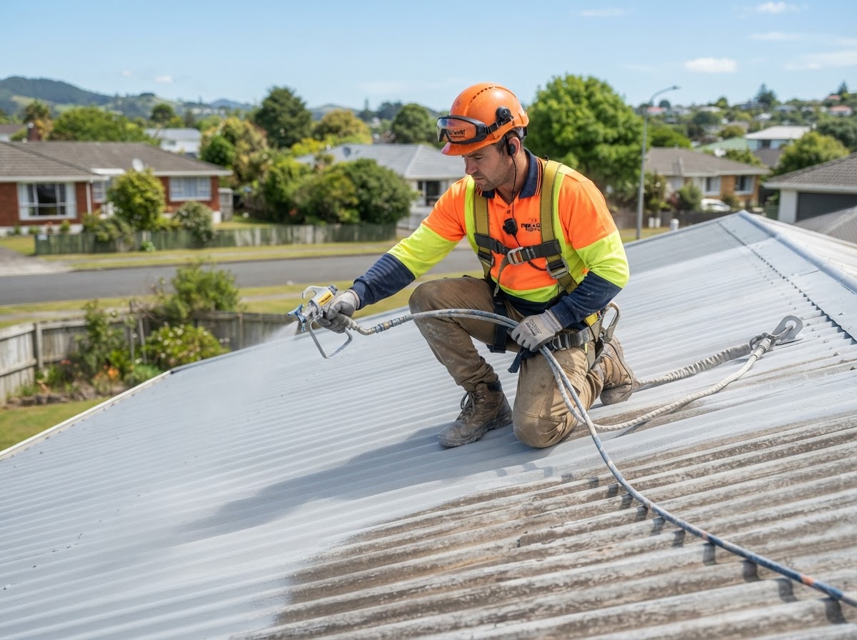 Protective roof coating renewal — Tauranga