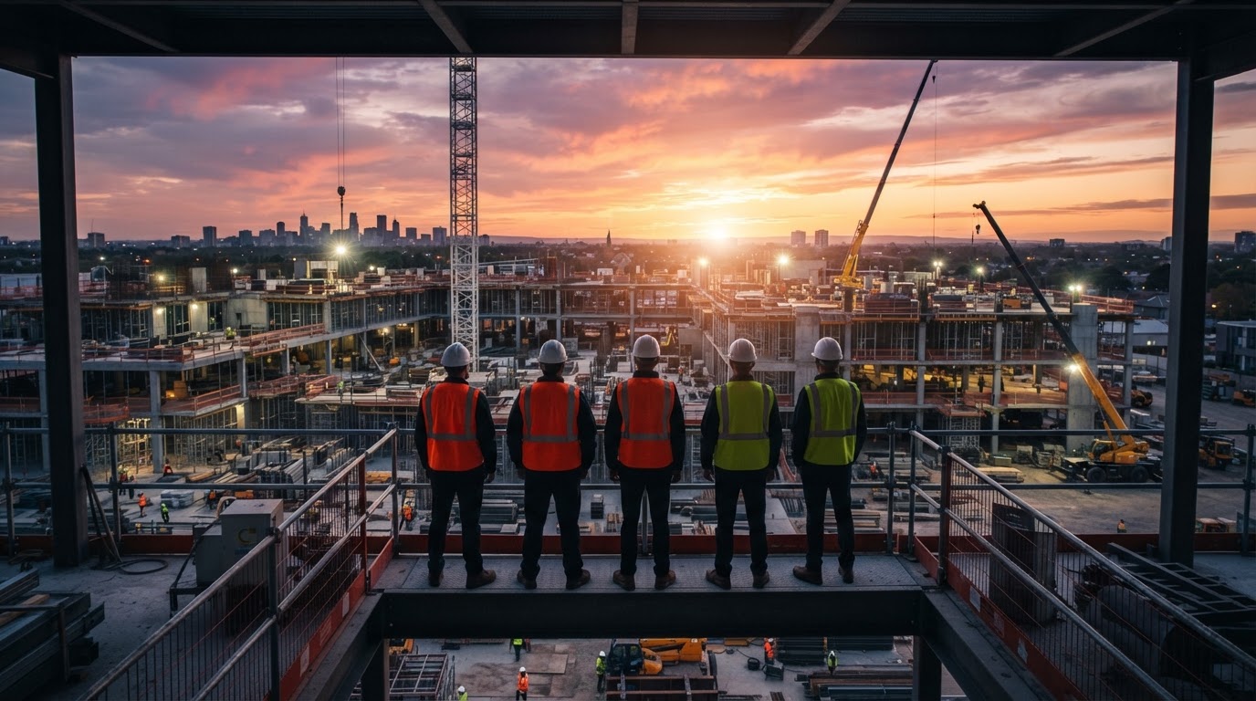 TekTone Builders commercial construction superintendents and leadership on Oklahoma project