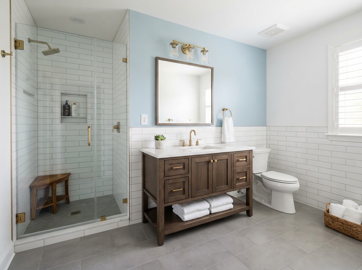 Bathroom remodeling project in Montgomery County, MD photo 1