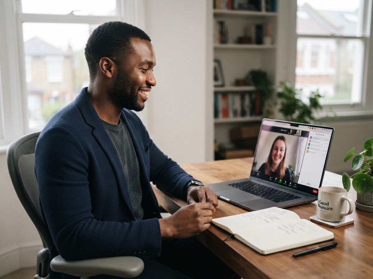 Probus consultant on a discovery strategy video call with a client