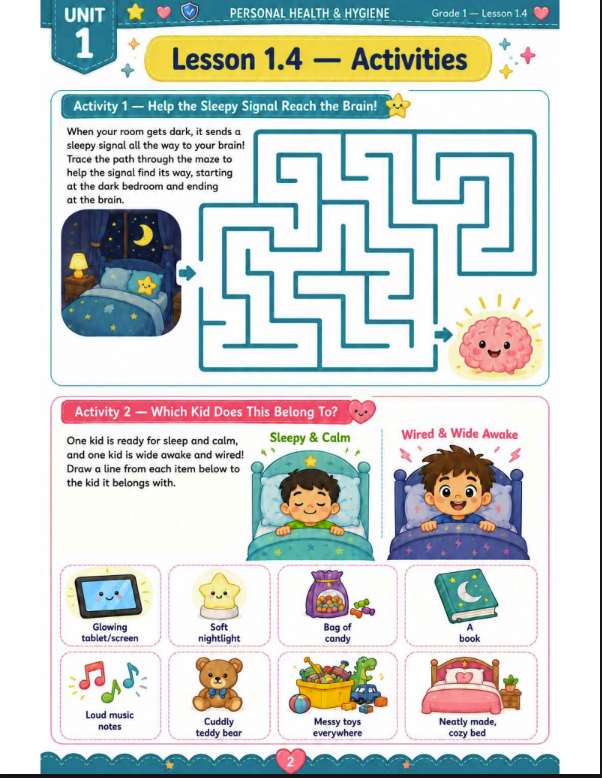 Lesson 1.4 — Sleep Signals & Bedtime Routines