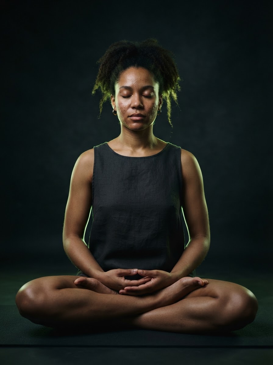 Mindful portrait representing longevity science