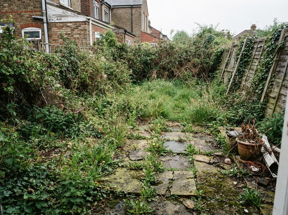 Garden before transformation