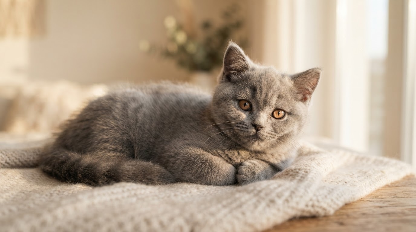 A serene purebred kitten in warm natural light, the kind of calm companion Kittens North Carolina places with families
