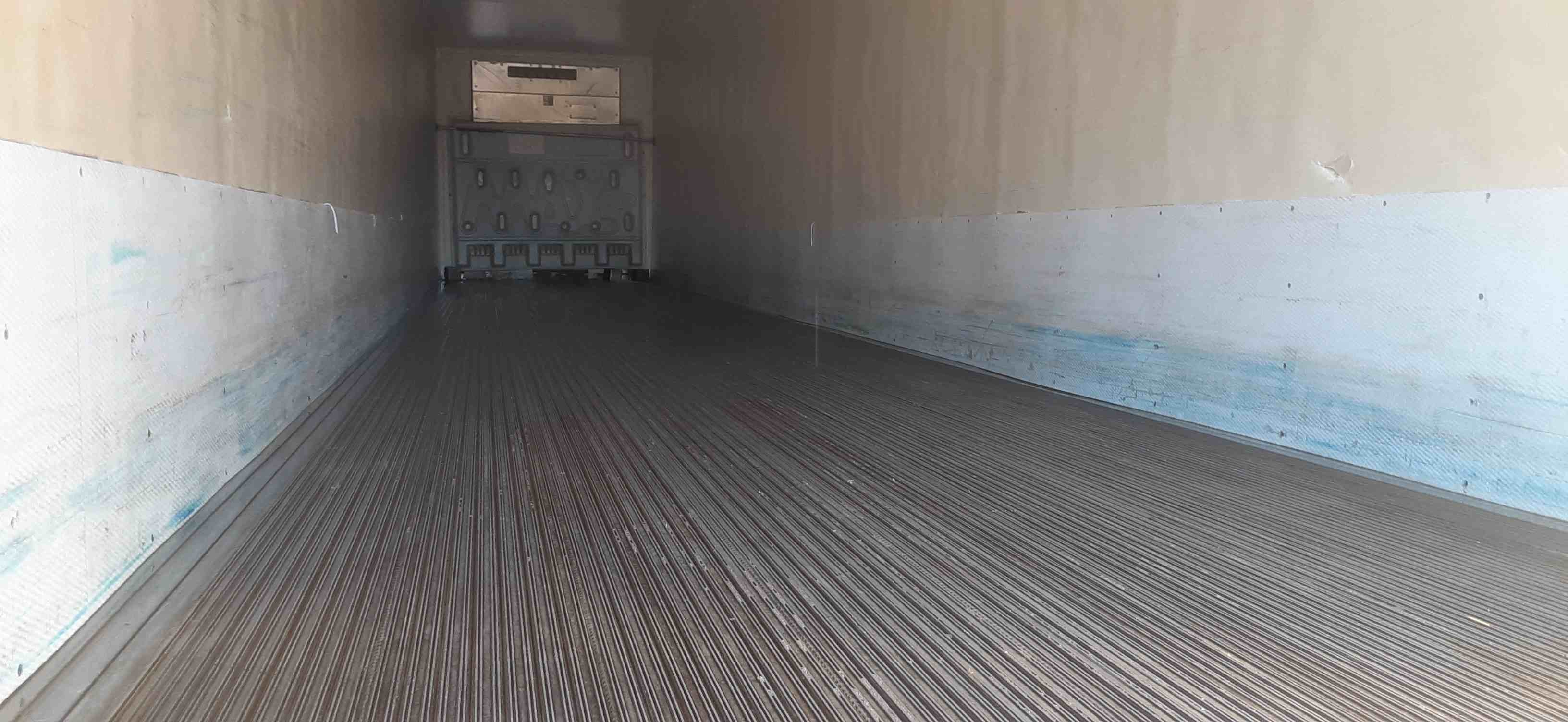 Refrigerated cargo trailer interior clean and washed after pressure washing in South Georgia