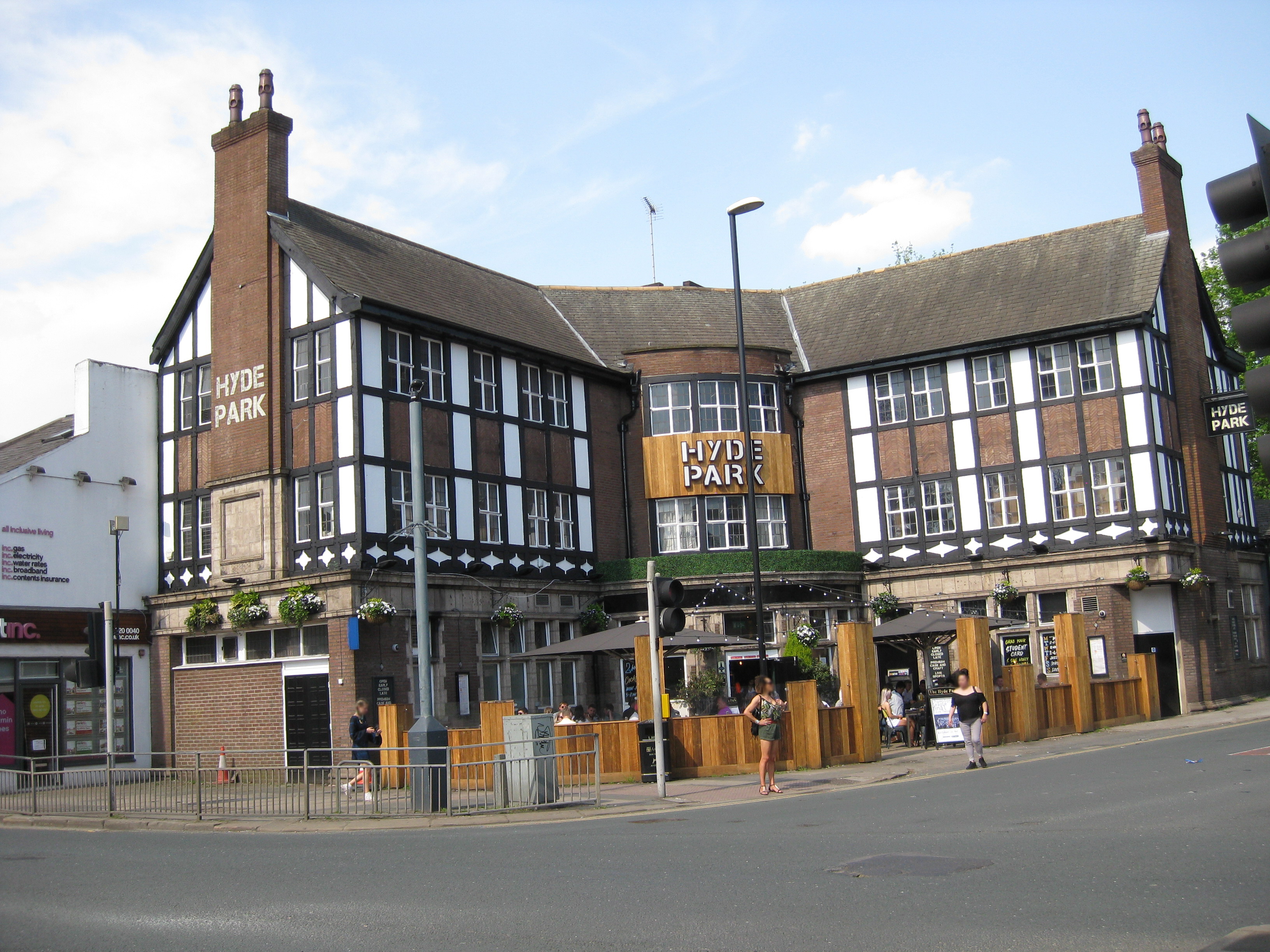 The Hyde Park pub on Headingley Lane at Hyde Park Corner in LS6