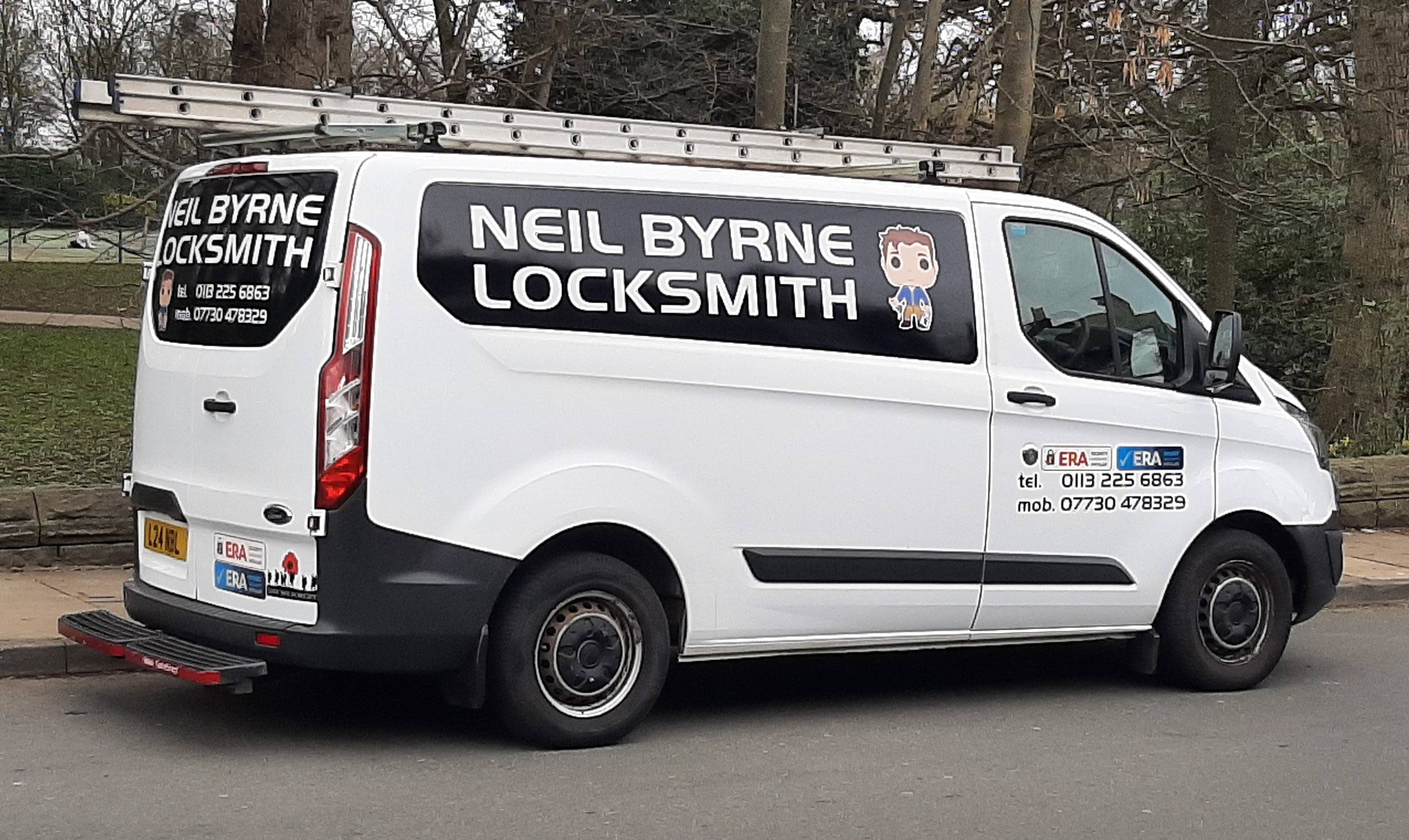 Neil Byrne Locksmith branded service van in Leeds