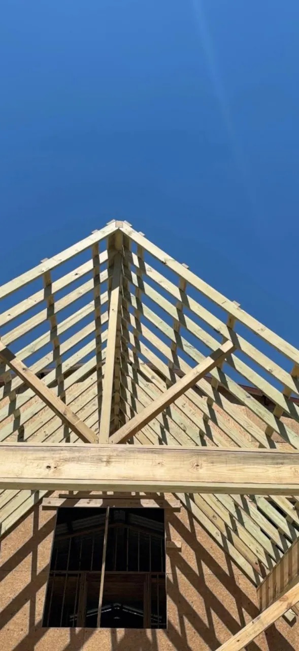 Cathedral Gable & Rafter Framing Detail — JM Elite Builders LLC project in Statesboro, GA